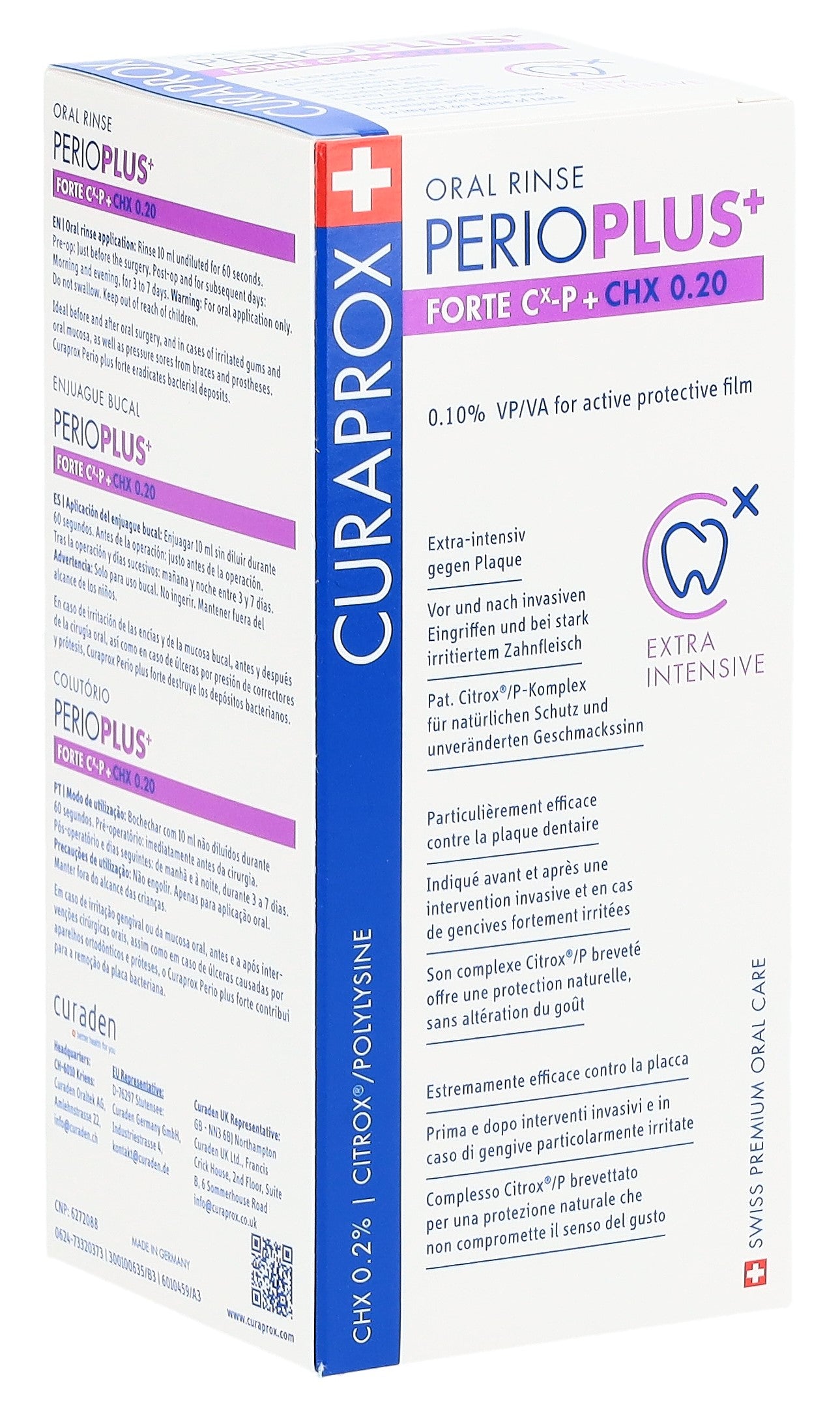CURAPROX Perio Plus Forte Bain de Bouche CHX 0.2% | 200 ml
