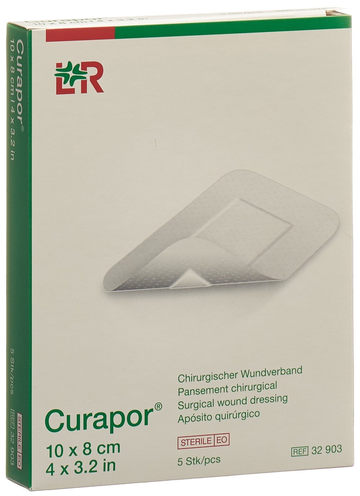 CURAPOR Pansement Adhésif Chirurgical 10x8cm - Lot de 5 | Soin des Plaies