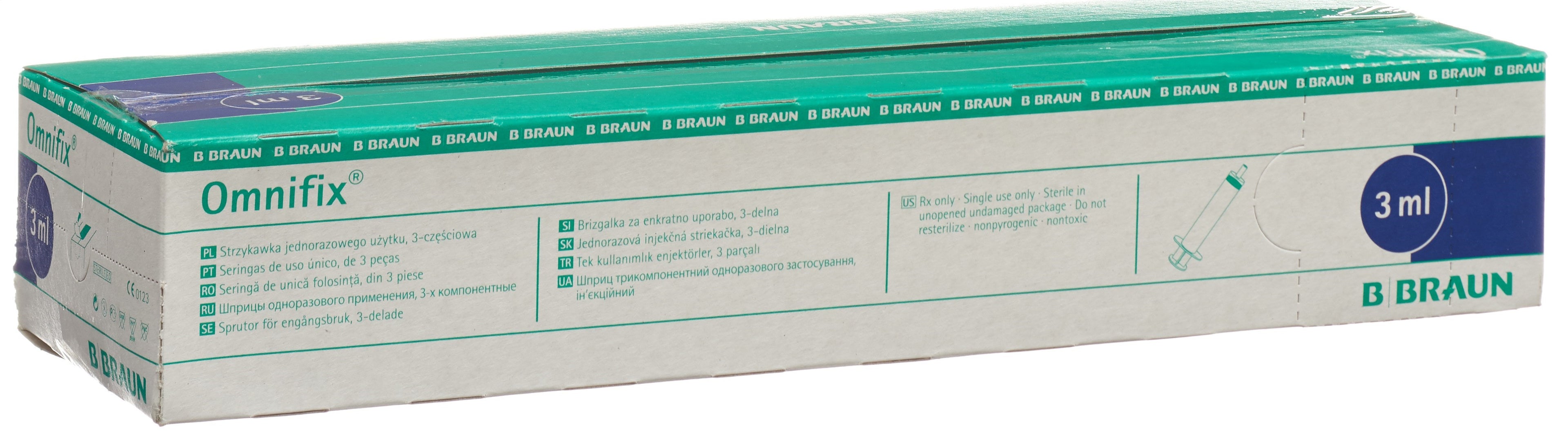 OMNIFIX Seringue 3ml Luer Lock Sans Latex Boîte 100 Unités