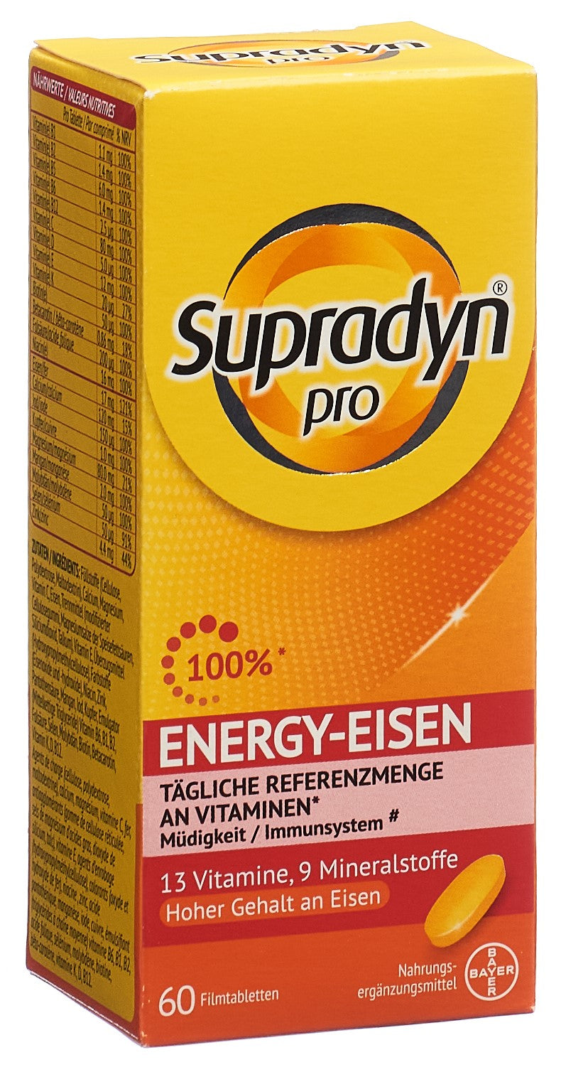 SUPRADYN PRO Energy Fer Complément Alimentaire 60 Comprimés