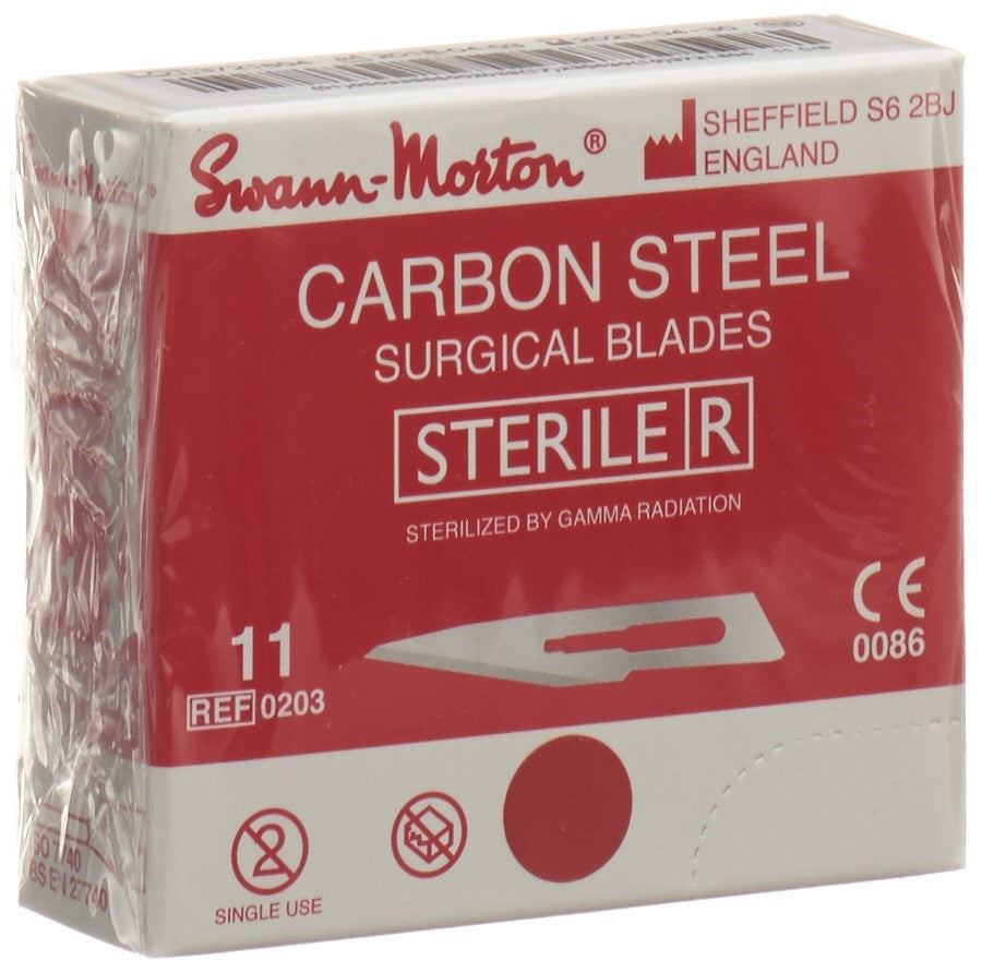 SWANN-MORTON Lames Bistouri Stériles Fig. 11 100 Pièces | Chirurgie Précise