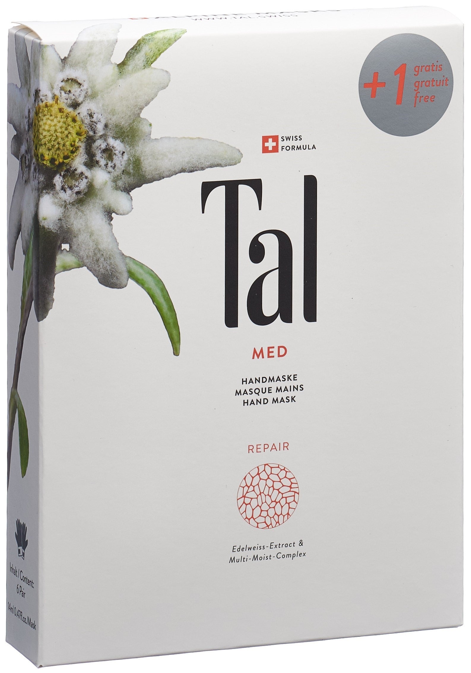 TAL Med Masque Mains Réparateur | Lot de 6 Sachets