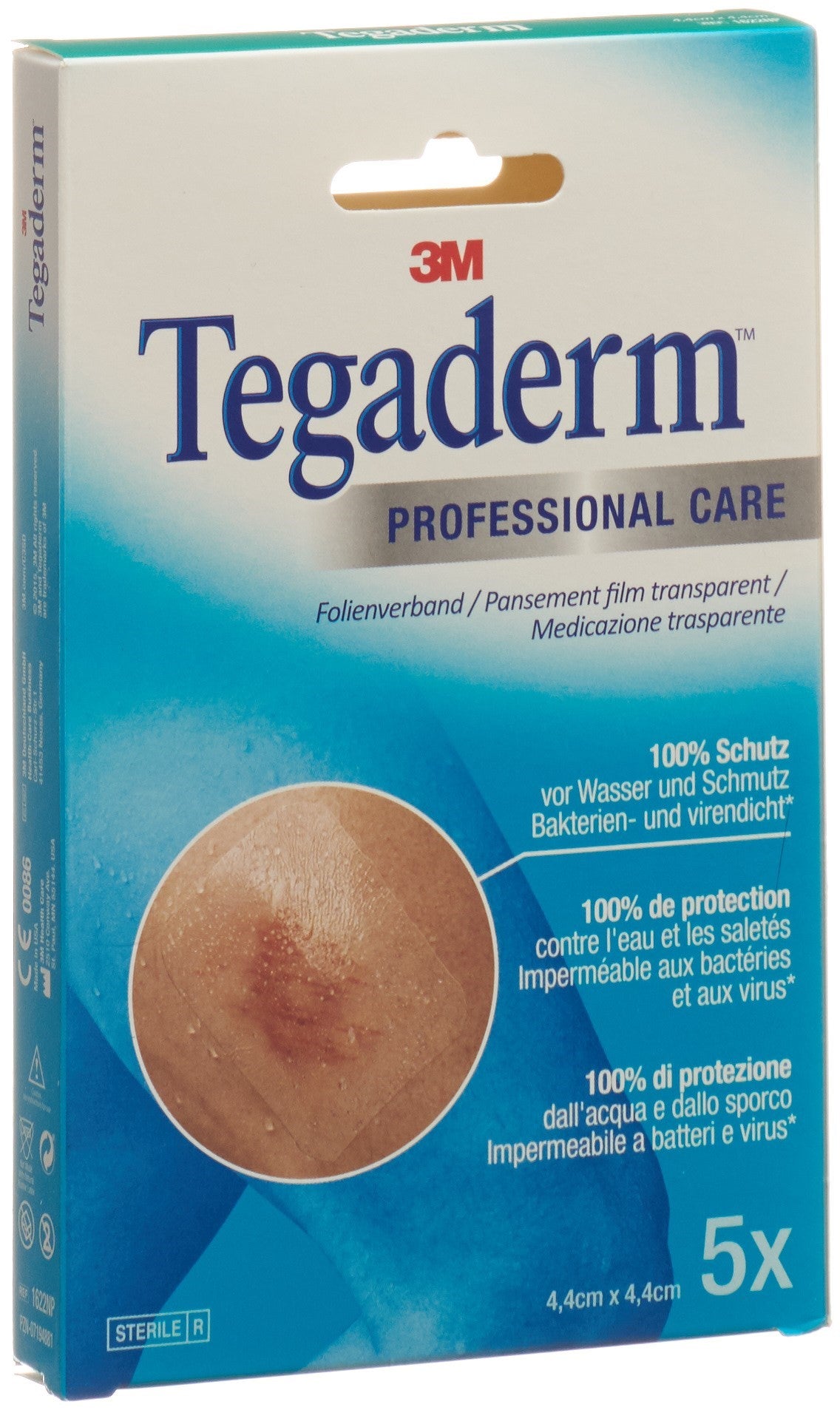 3M TEGADERM FILM pans transpar 4.4x4.4cm 5 pce