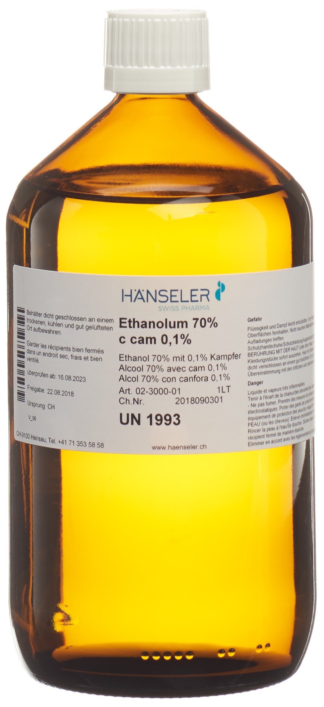 HÄNS Solution Hydroalcoolique 70% Camomille 1 L