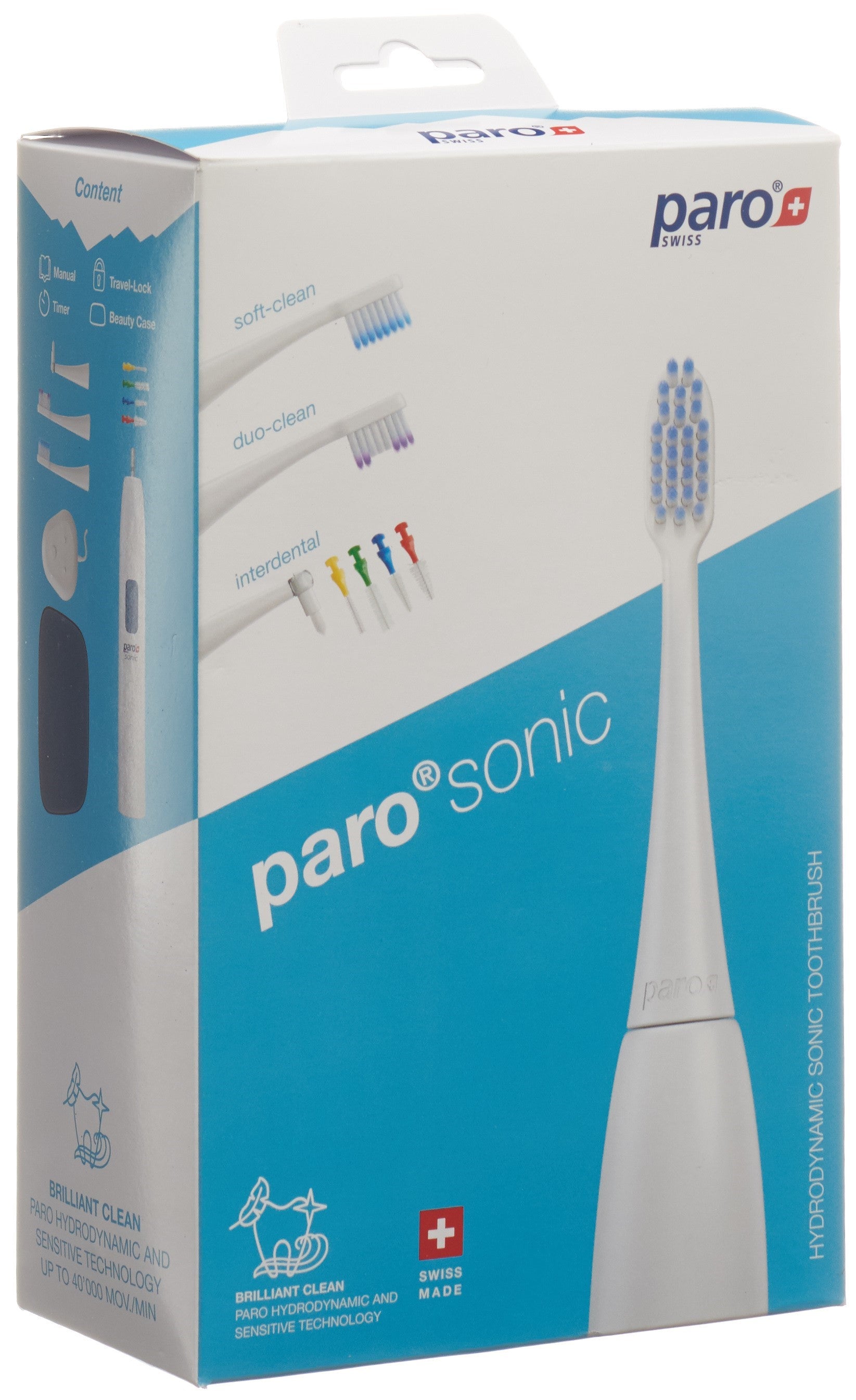 PARO sonic set : Brosse à dents électrique pour une hygiène bucco-dentaire parfaite | Set complet