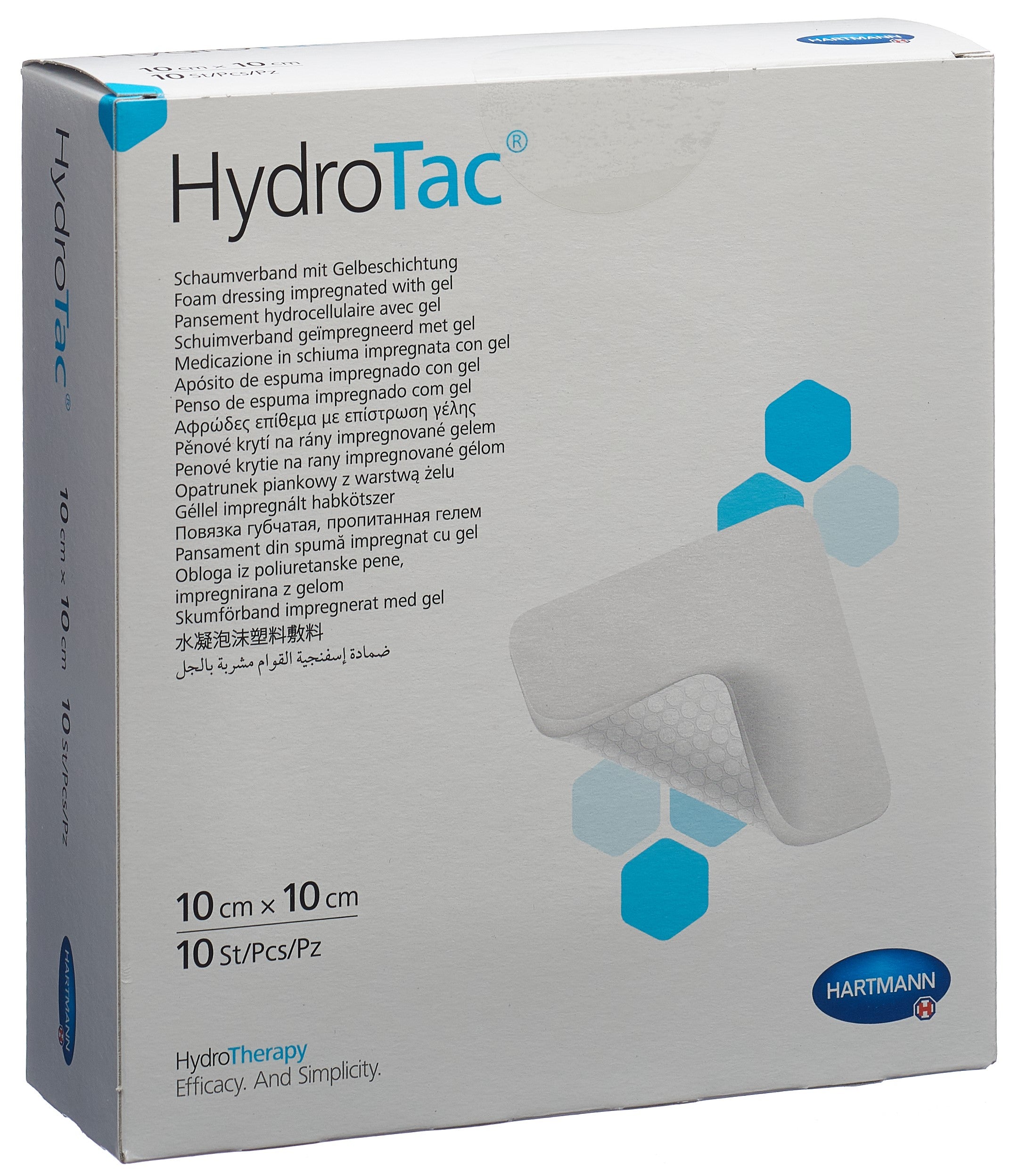 HYDROTAC Pansement Stérile 10x10cm | Soin Cicatrisation Rapide 10 Pièces