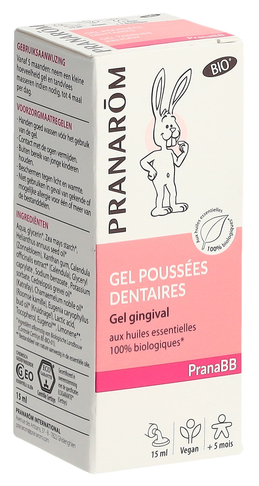 PRANAROM PranaBB Gel Dentaire Bio Poussées Bébé | 15 ml