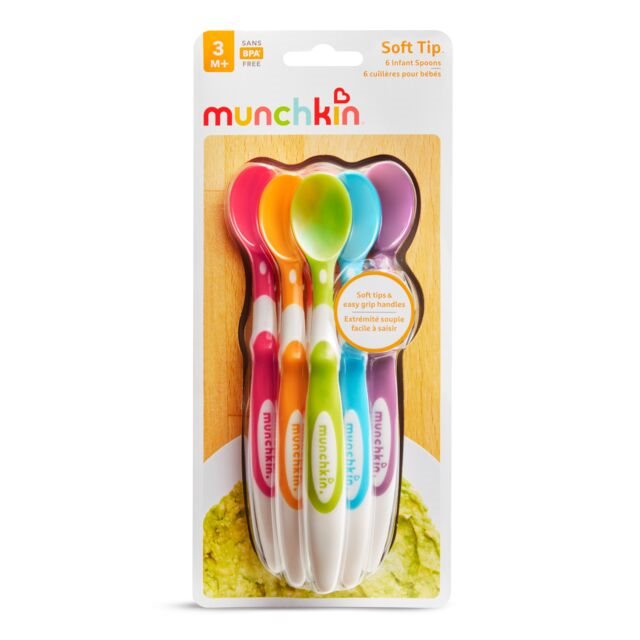 Munchkin Cuillère Bébé Longue Bout Souple Lot de 6 | Bébé & Maman