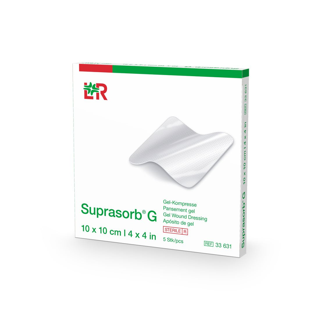 SUPRASORB G Pansement Hydrogel 10x10cm 5 Pièces | Cicatrisation Rapide