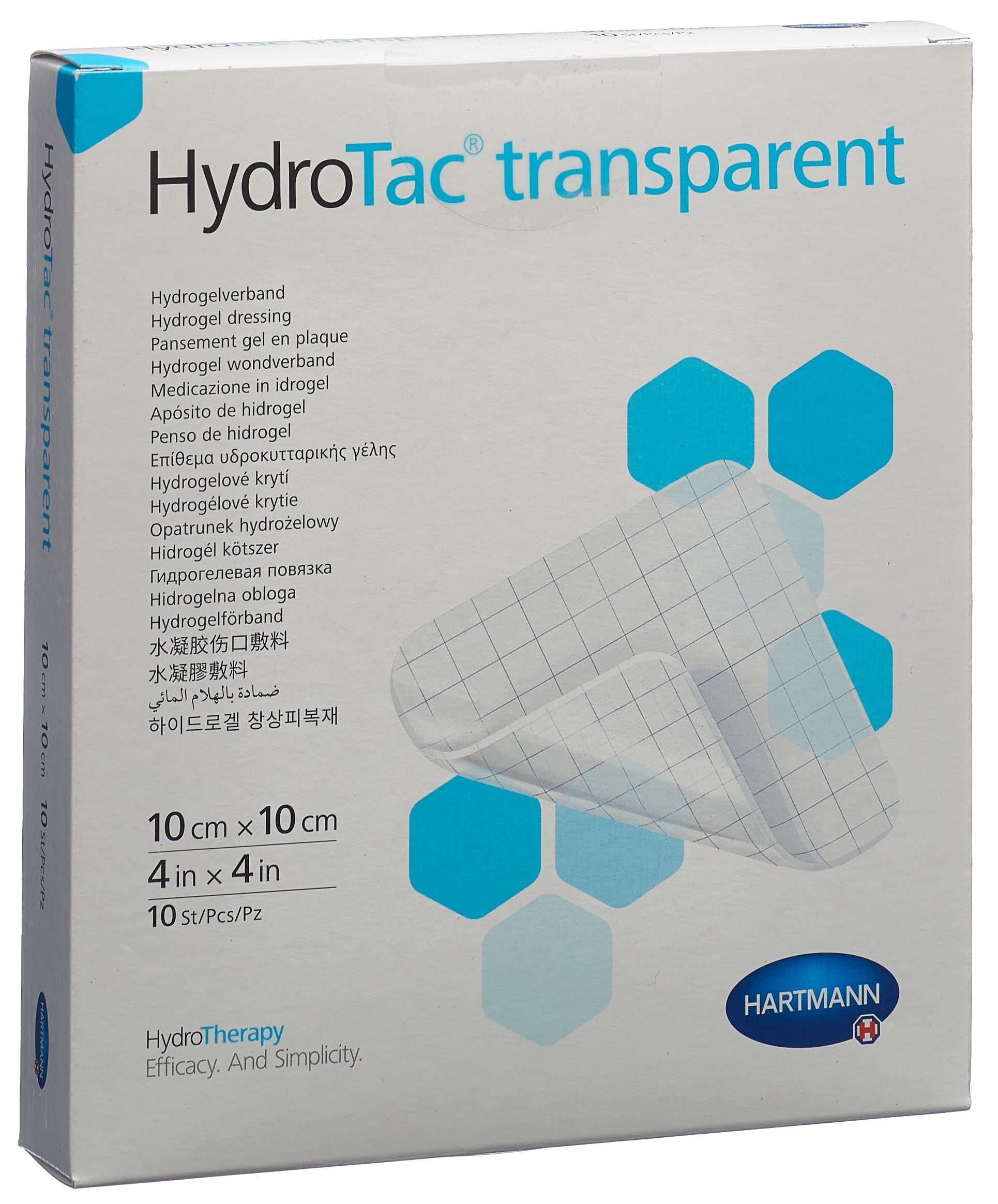 HYDROTAC Pansement Transparent Stérile 10x10cm | Lot de 10