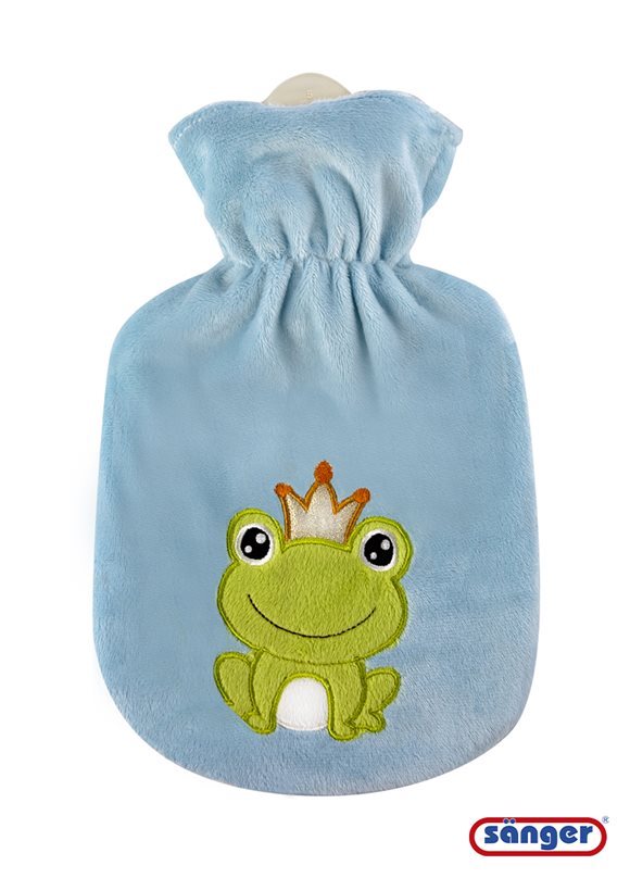 SÄNGER Bouillotte Caoutchouc Velours 0.8L Confort Douillet | Chaleur Apaisante