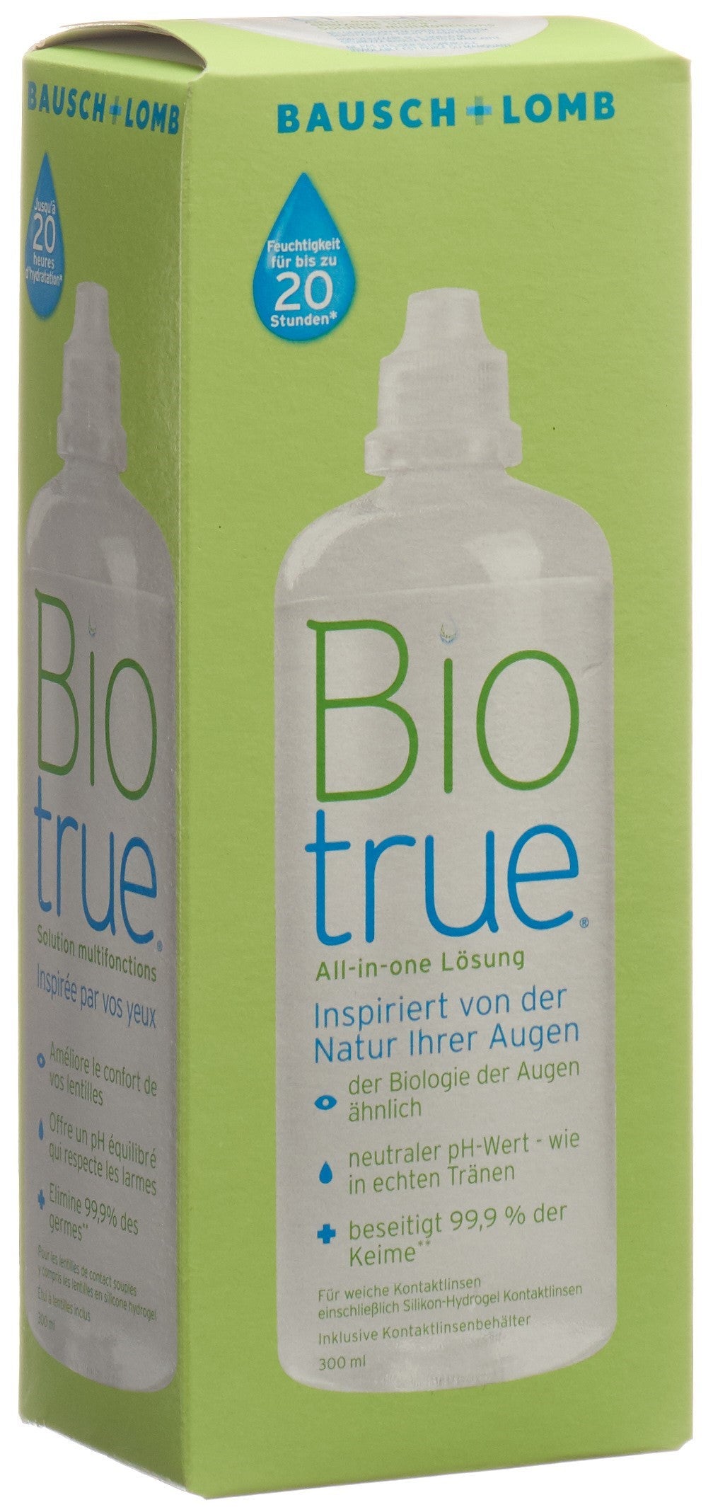 Biotrue Solution Multifonction pour Lentilles | Confort & Nettoyage 300 ml