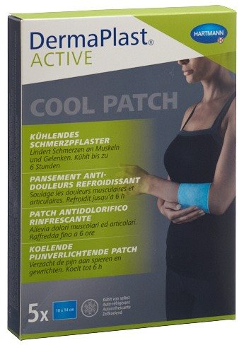 DERMAPLAST Active Cool Patch 10x14cm 5 pièces | Soulagement Fraîcheur Instantané