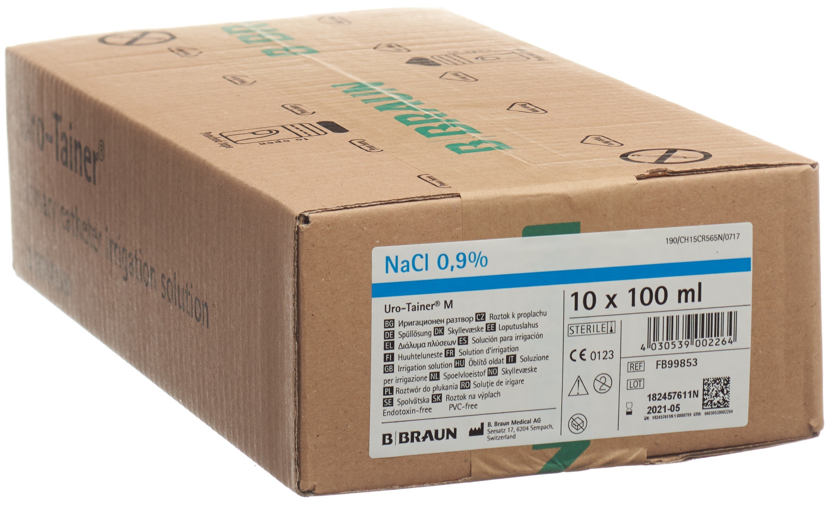 URO-TAINER Solution de Rinçage 0.9% 10 Sachets 100 ml