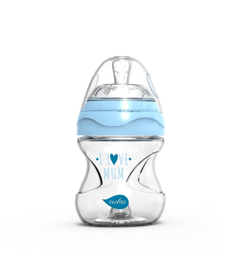 Nuvita Biberon Verre Anti-Colique 140ml Bleu 0 Mois+ | Confort Bébé