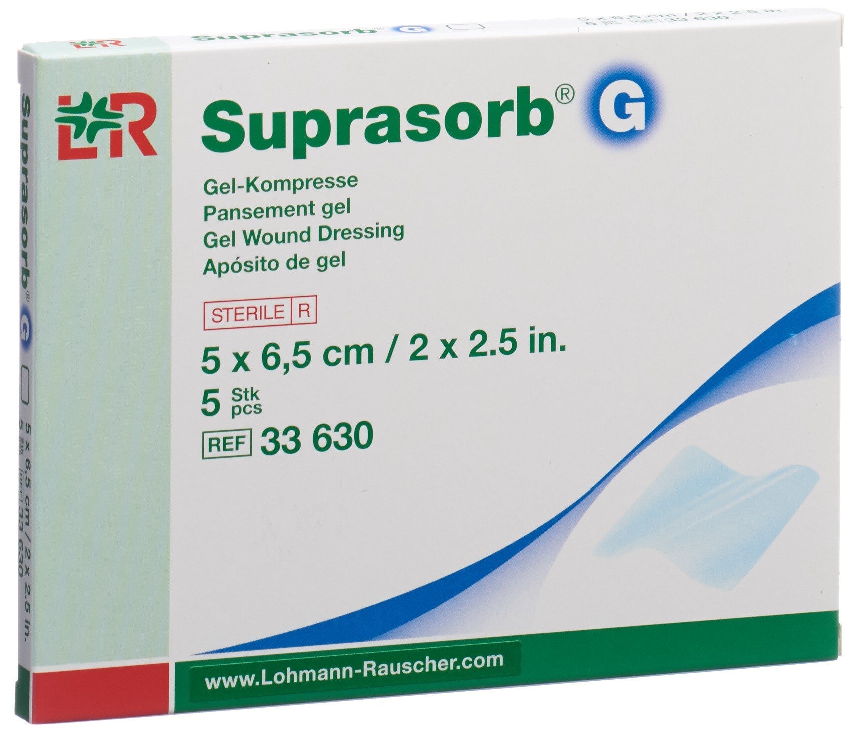 SUPRASORB G Pansement Hydrogel Soin Plaie | 5 x 6.5 cm 5 Pièces