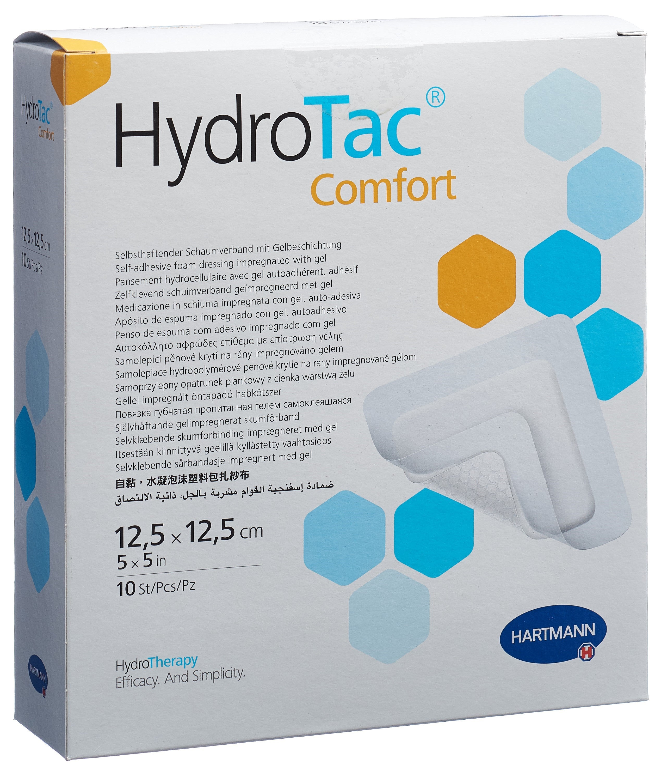HYDROTAC Comfort Pansement Stérile 12.5 x 12.5 cm - Lot de 10