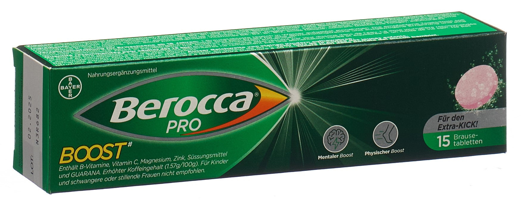 Berocca Boost Comprimés Effervescents 15 Pièces Énergie