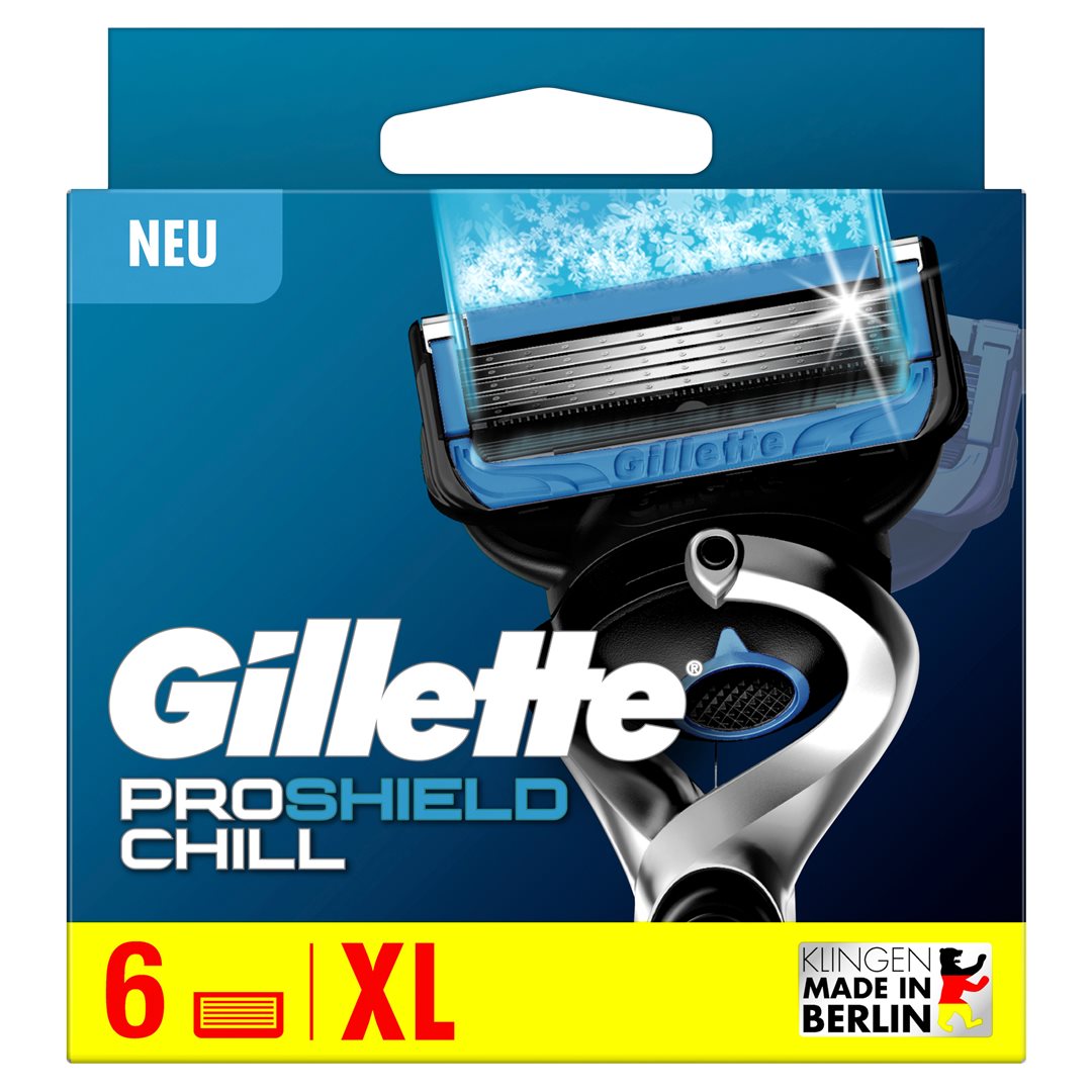Gillette ProShield Chill Lames Rasoir 6 Pièces | Fraîcheur Intense