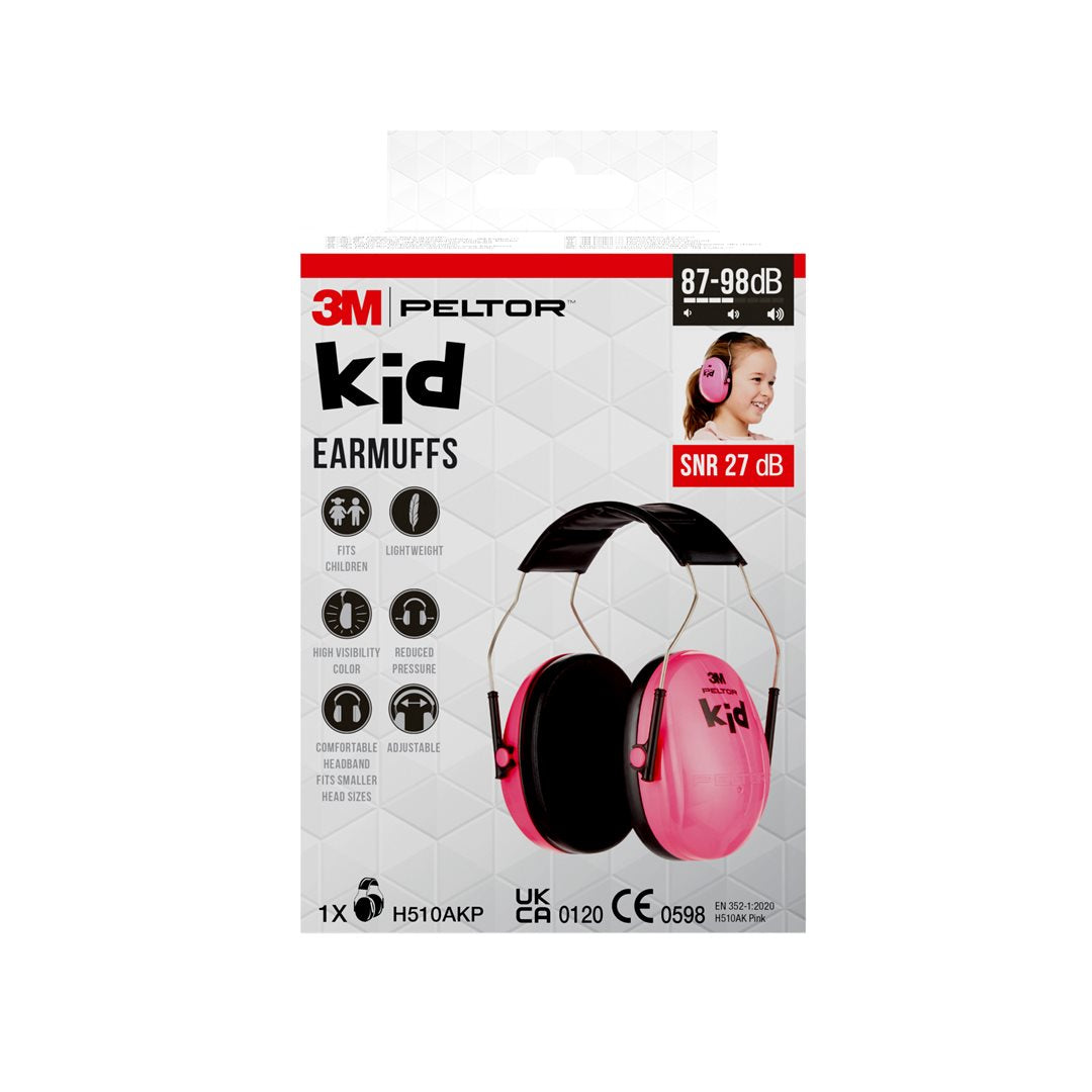 3M Peltor casque antibruit enfants rose