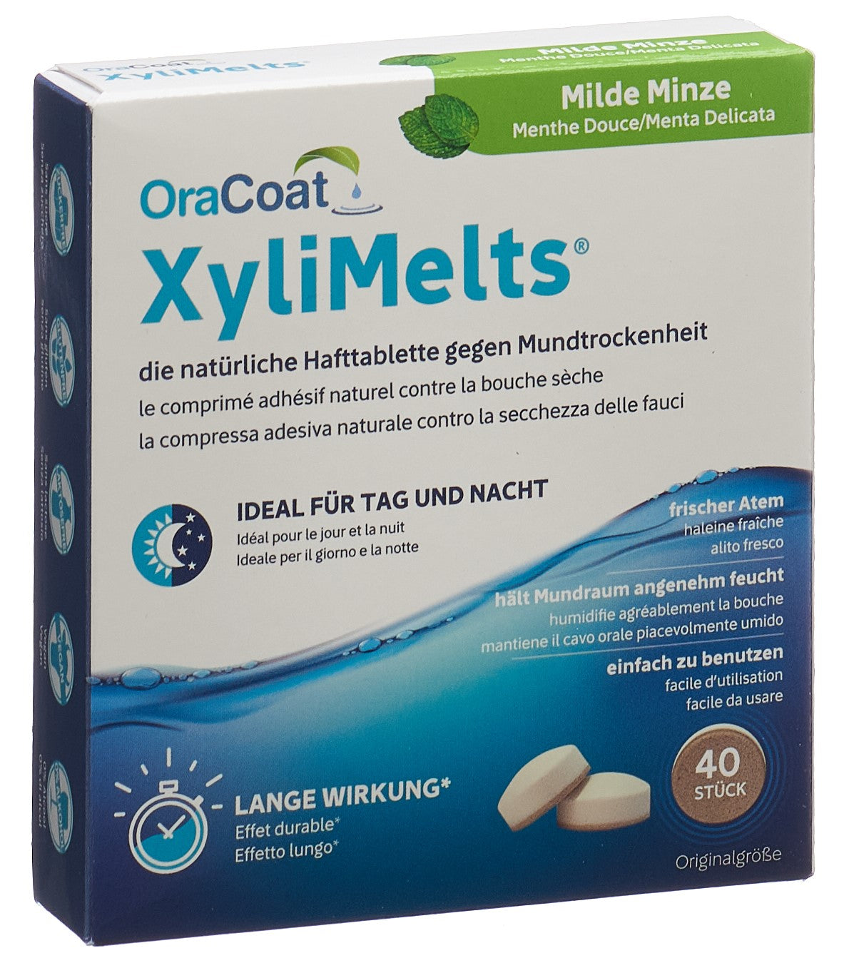 XYLIMELTS past adhérent bouche sèche menthe 40 pce