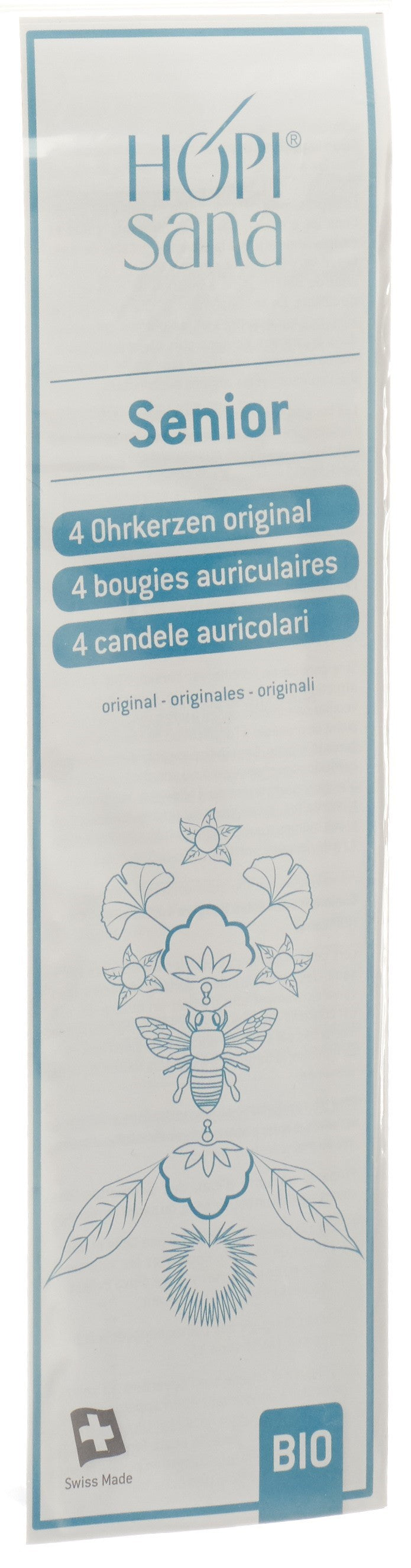 HOPISANA Bougies Auriculaires Bleues - Soulagement & Bien-être | 4 Pièces