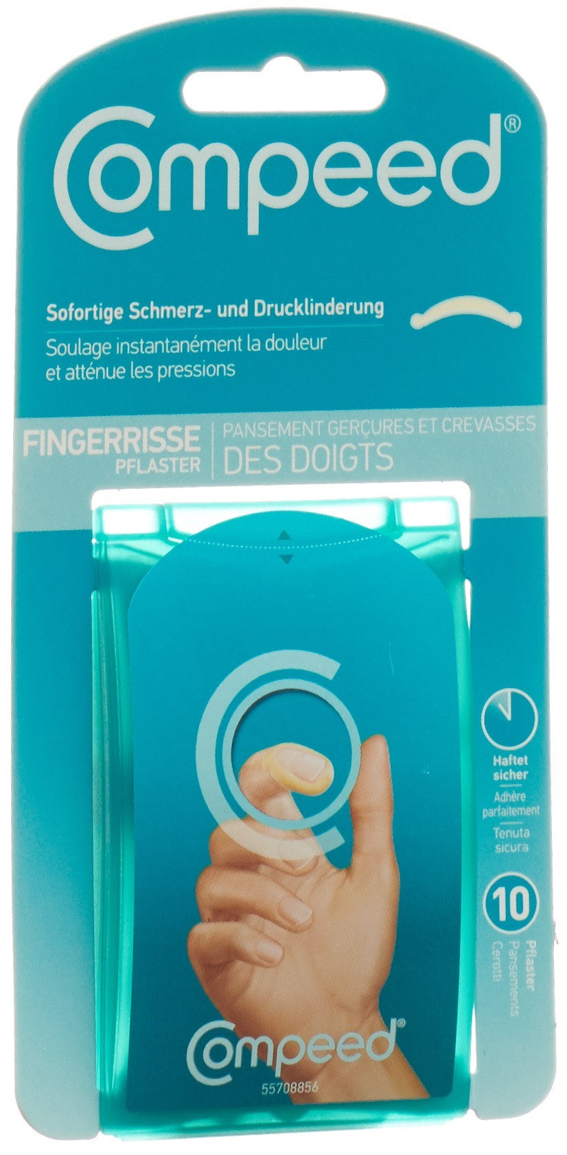 Compeed Pansements Gerçures & Crevasses Doigts - Soin Réparateur | 10 Pièces