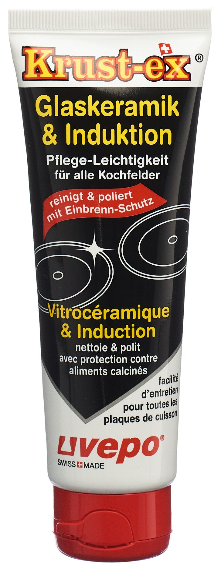 KRUST EX Nettoyant Vitrocéramique & Induction 130g Brillance Parfaite | Nettoyant Cuisine