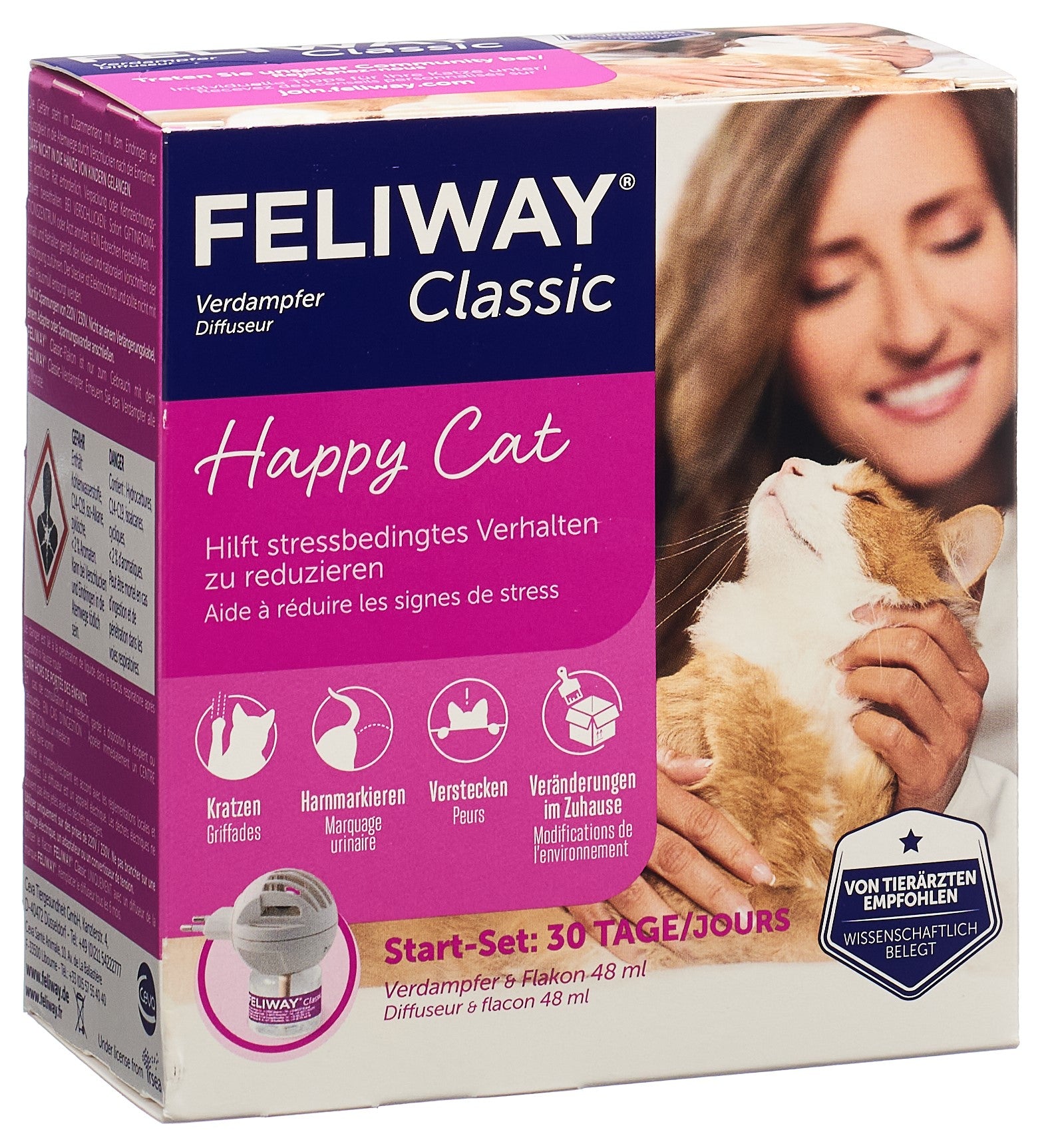 FELIWAY Classic Diffuseur Anti-Stress Chat | Recharge 48 ml