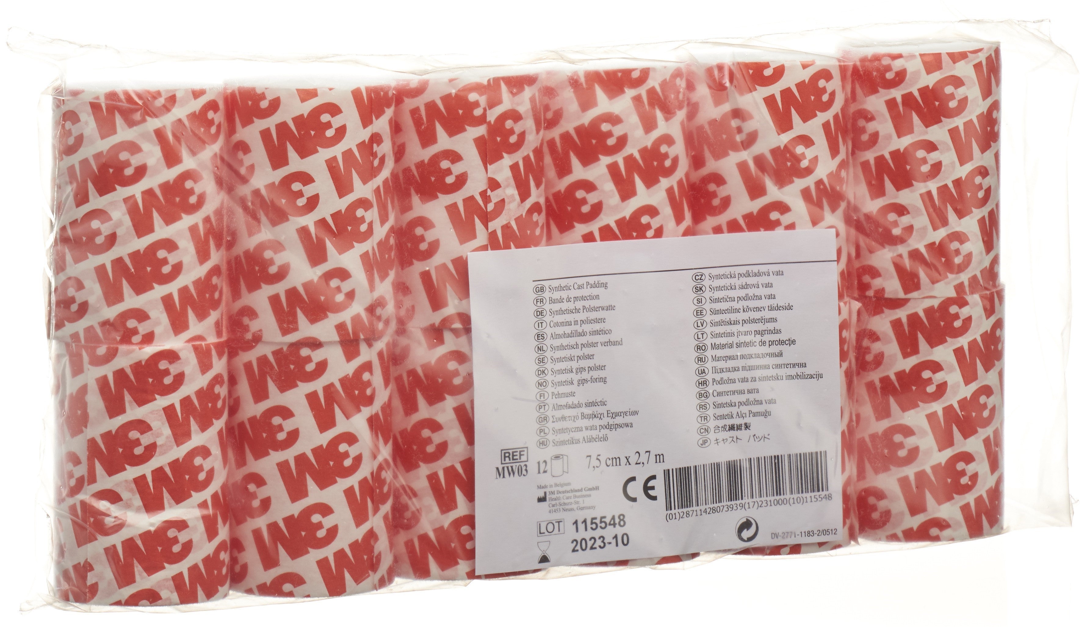 3M ouate rembourrag 7.5cmx2.7m rouleau 12 pce