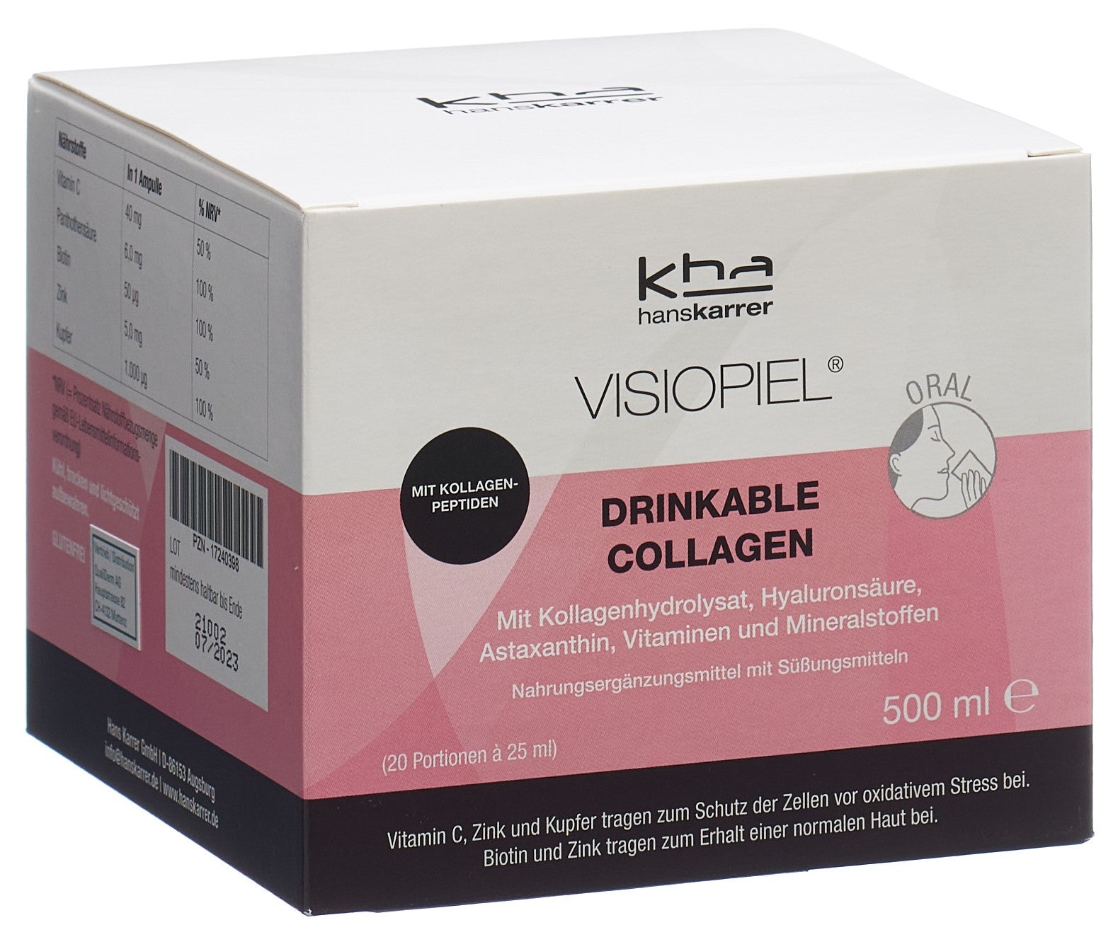 VISIOPIEL Drinkable Collagen 20 amp 25 ml