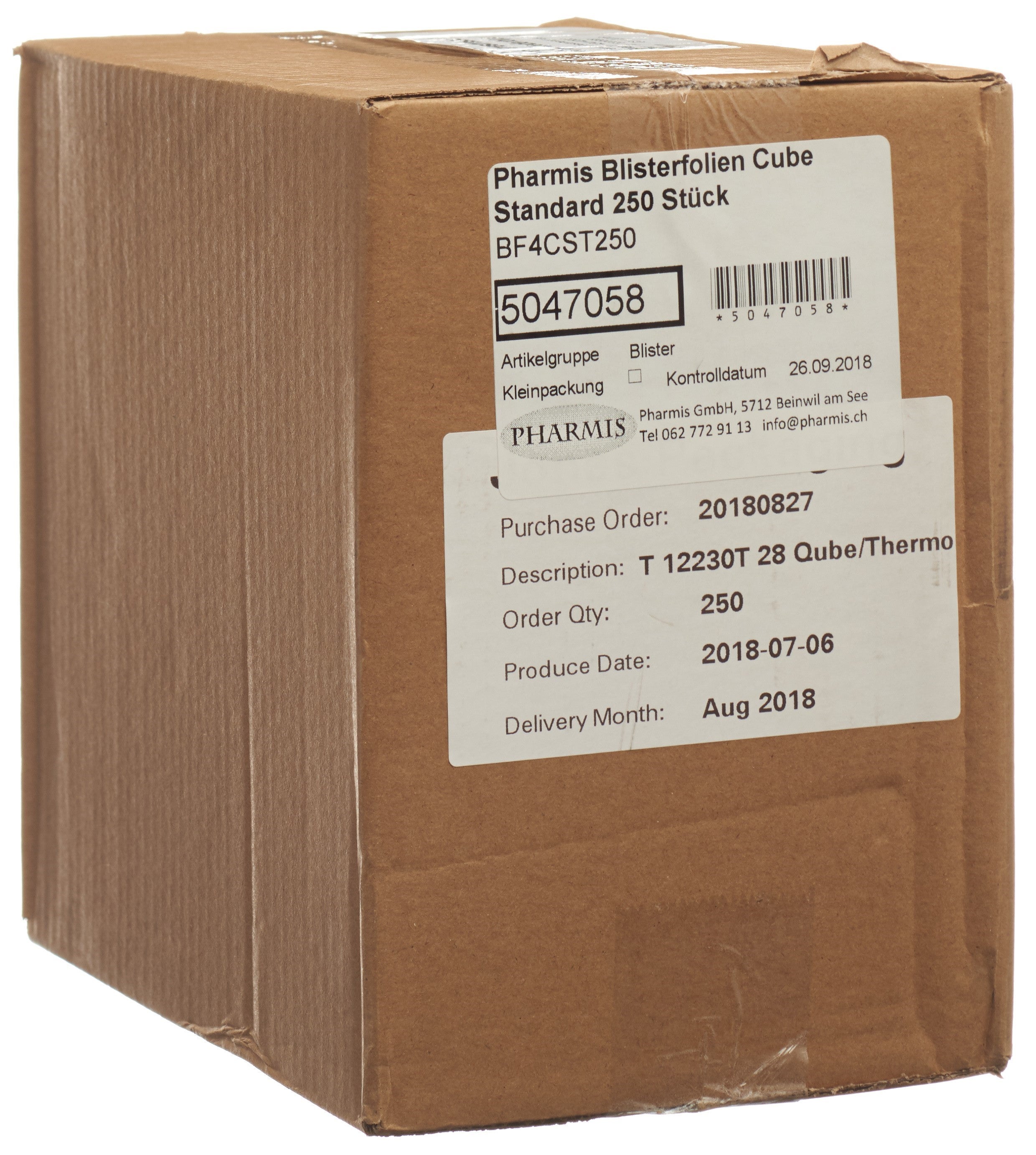 PHARMIS Cube Standard | Feuilles Blister 250 Pièces | Soin Essentiel