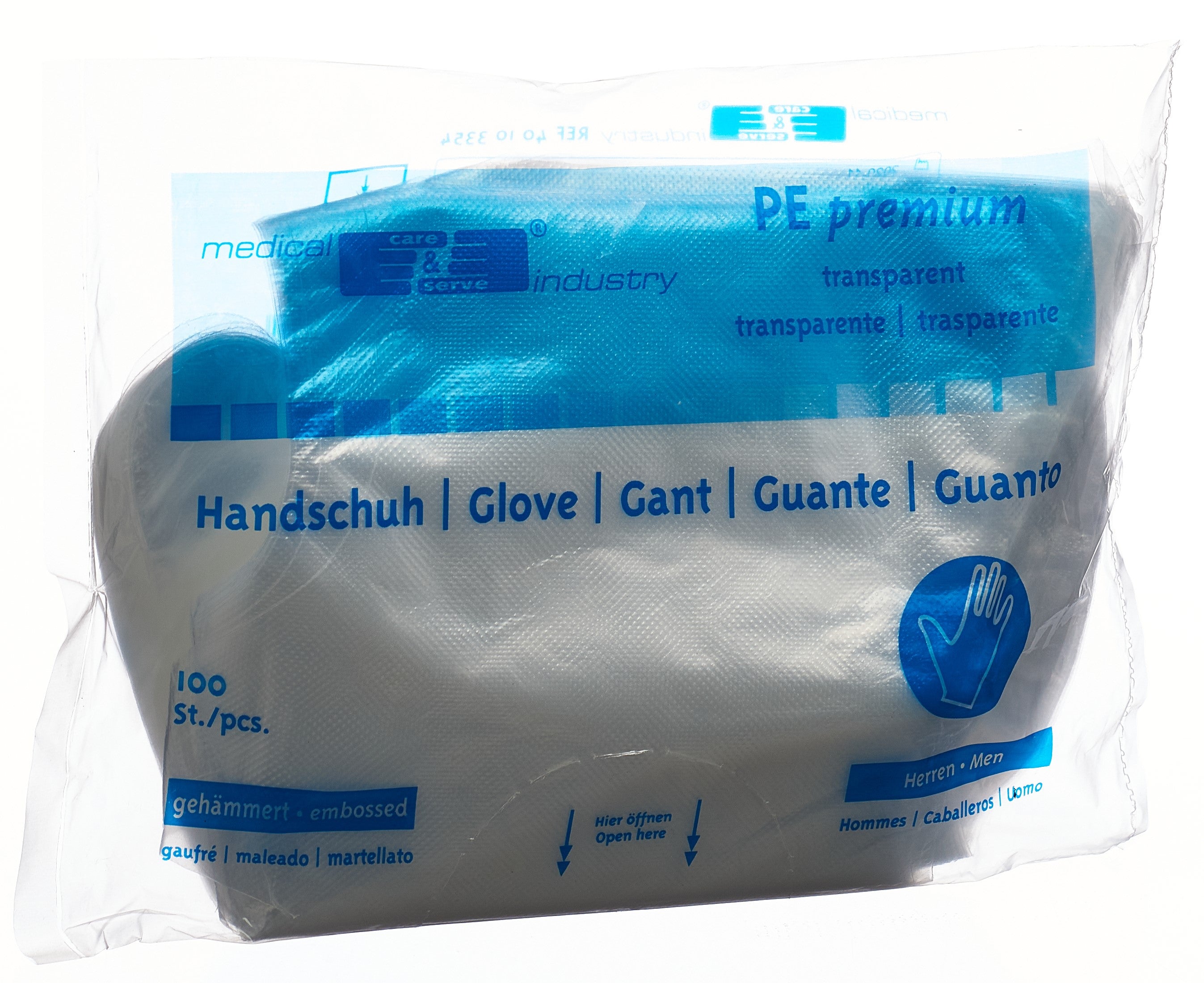 GRIBI Gants Vinyle Usage Unique Homme 295mm | Boîte 100 Pièces