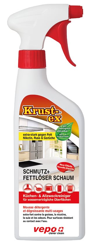 KRUST EX Nettoyant Dégraissant Antibactérien 360° | Spray 500 ml