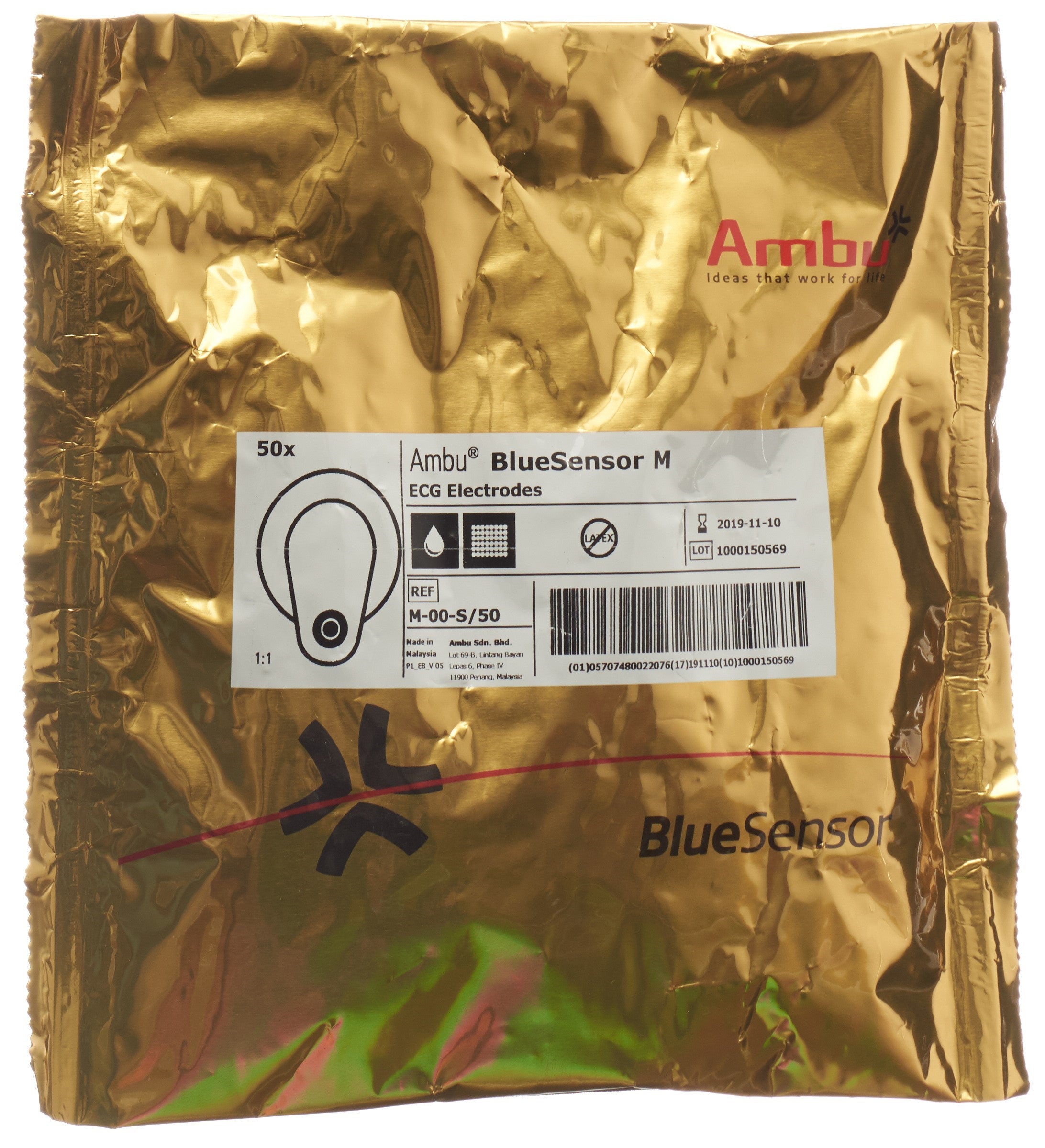 Ambu Blue Sensor Électrodes ECG Adulte | Boîte 50 pcs