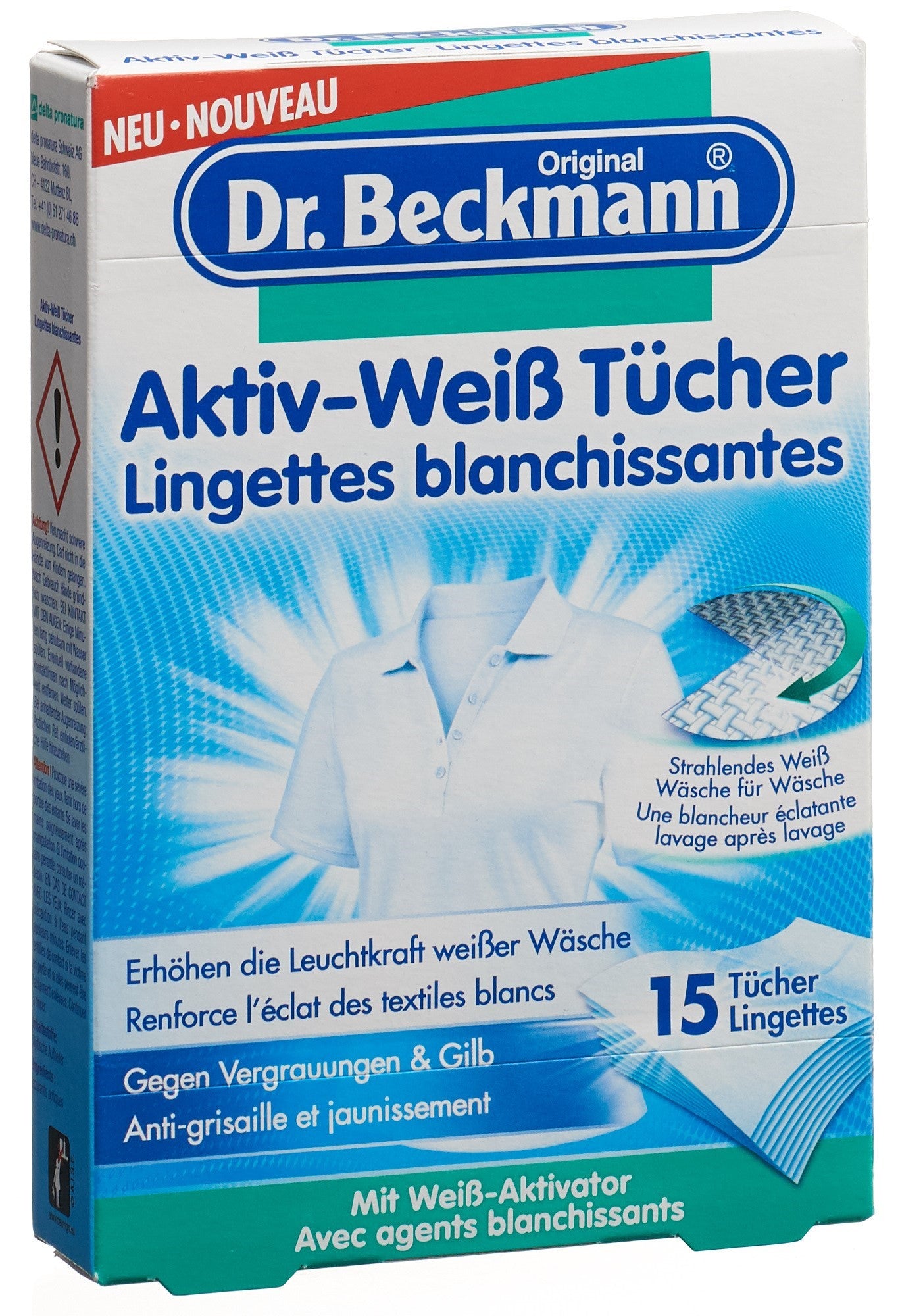 DR BECKMANN lingettes blanchissantes 15 pce