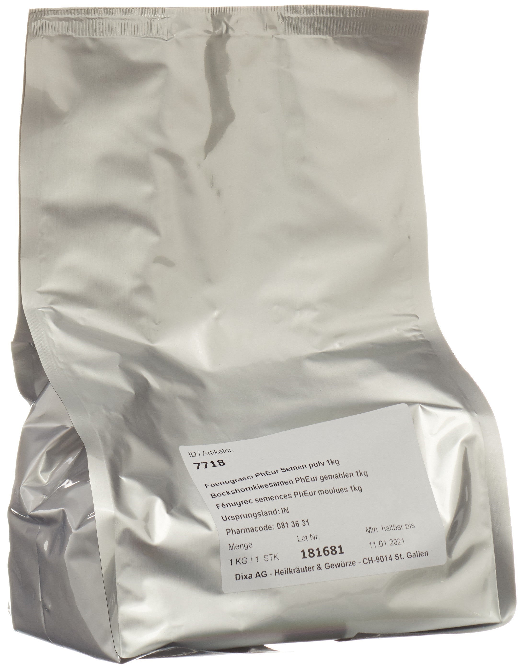 DIXA Fenugrec Bio Semences Moulues Bio 1 kg | Complément Alimentaire