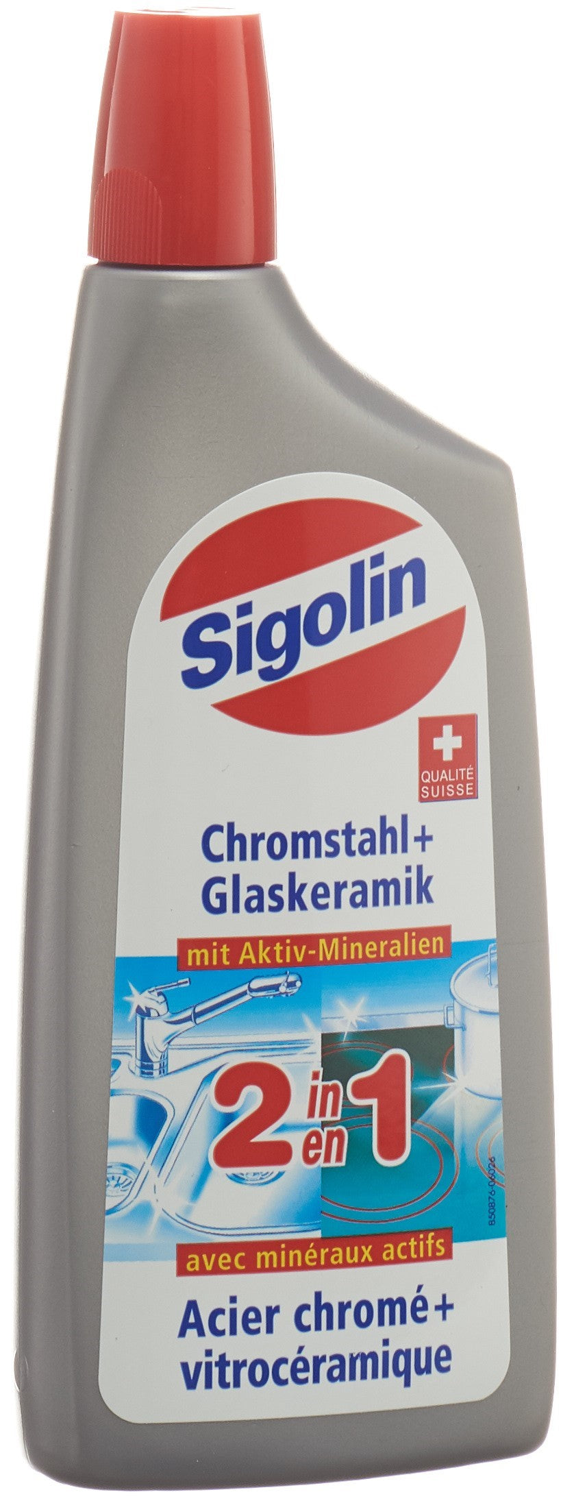 SIGOLIN 2en1 Acier Chrome Vitrocéramique Soin Cheveux | Flacon 250 ml
