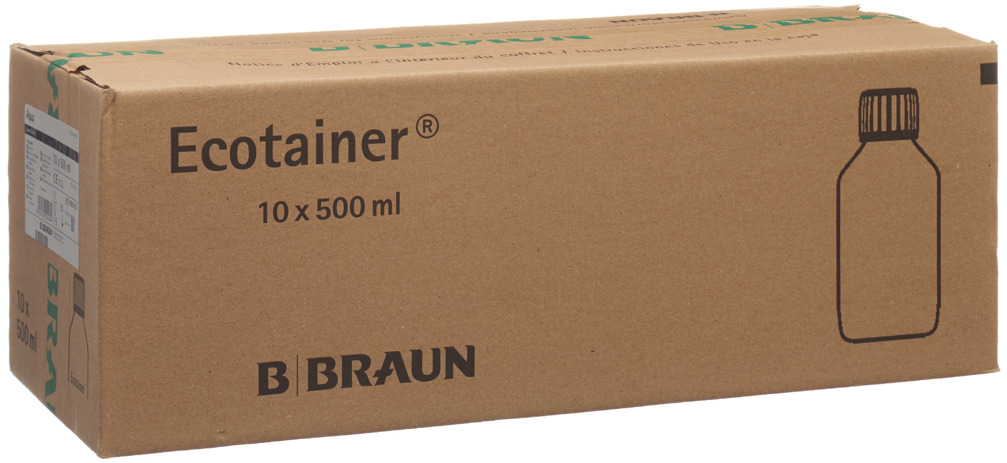 Braun Aqua Dest Eau Distillée 500 ml | Ecotainer 10 Unités