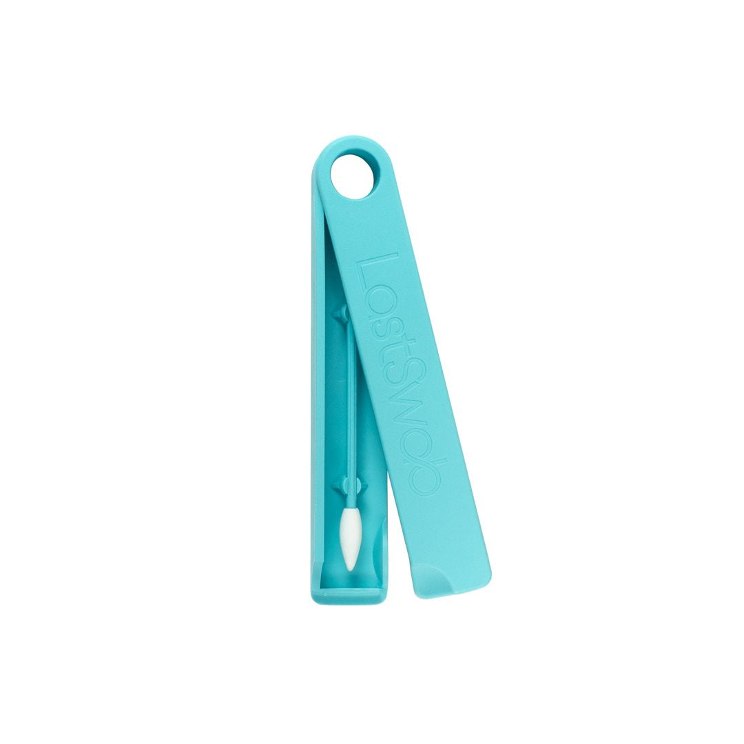 LASTSWAB Coton-tige Réutilisable Beauté Turquoise Écologique | 1 Pièce