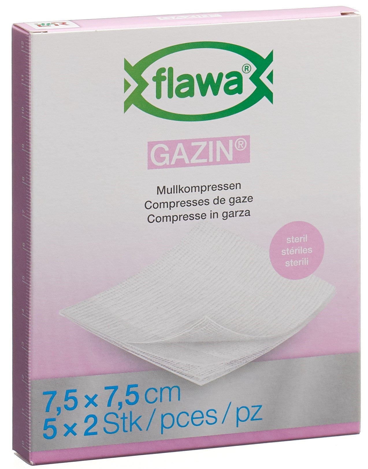FLAWA Compresses Gazes Stériles 7.5x7.5cm | Lot de 10