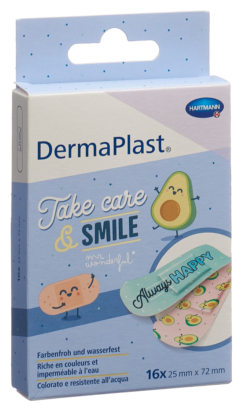 DERMAPLAST Pansements Mr. Wonderful 16 pièces | Soin Peau Sensible
