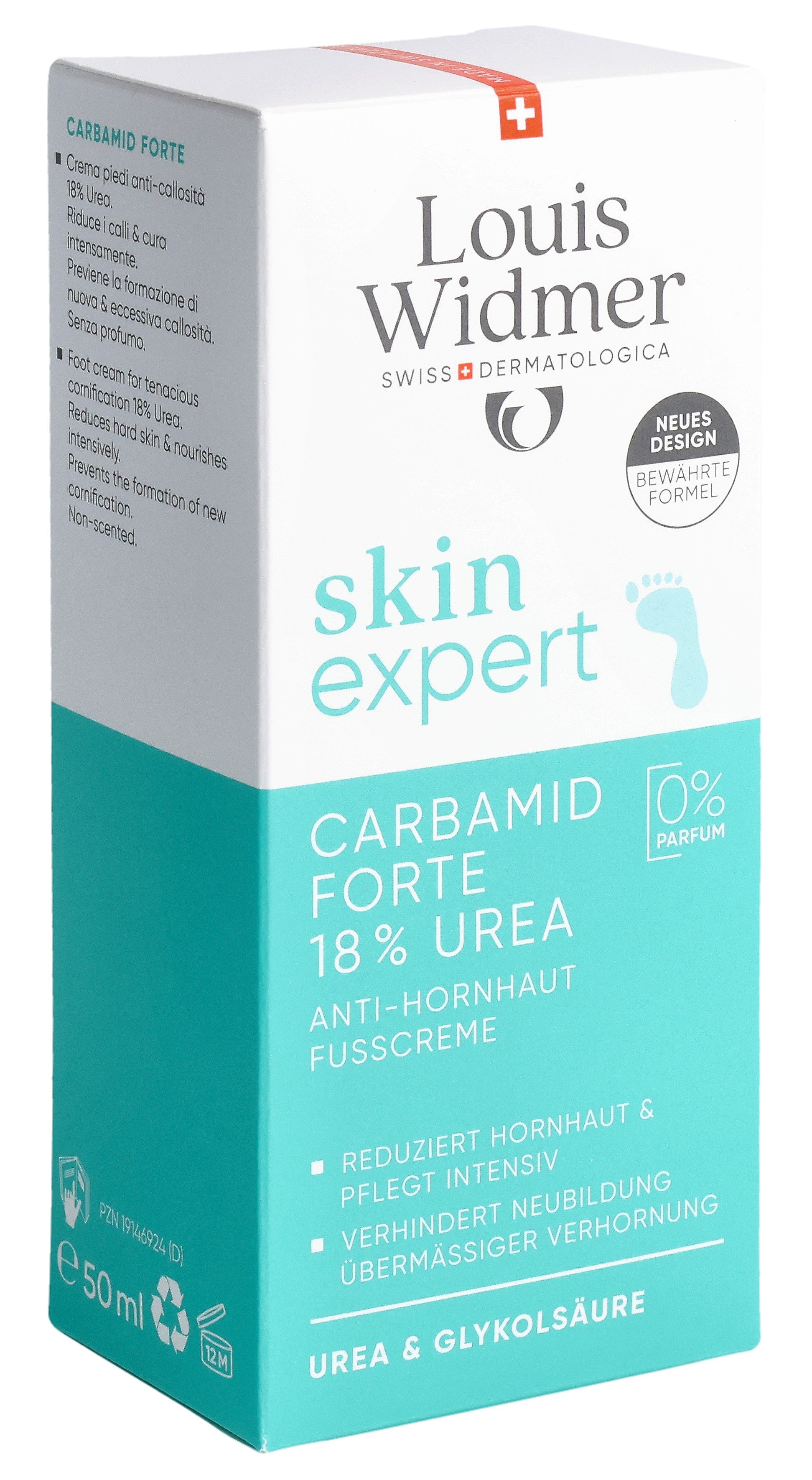 WIDMER carbamid forte 18% urée s parf 50 ml