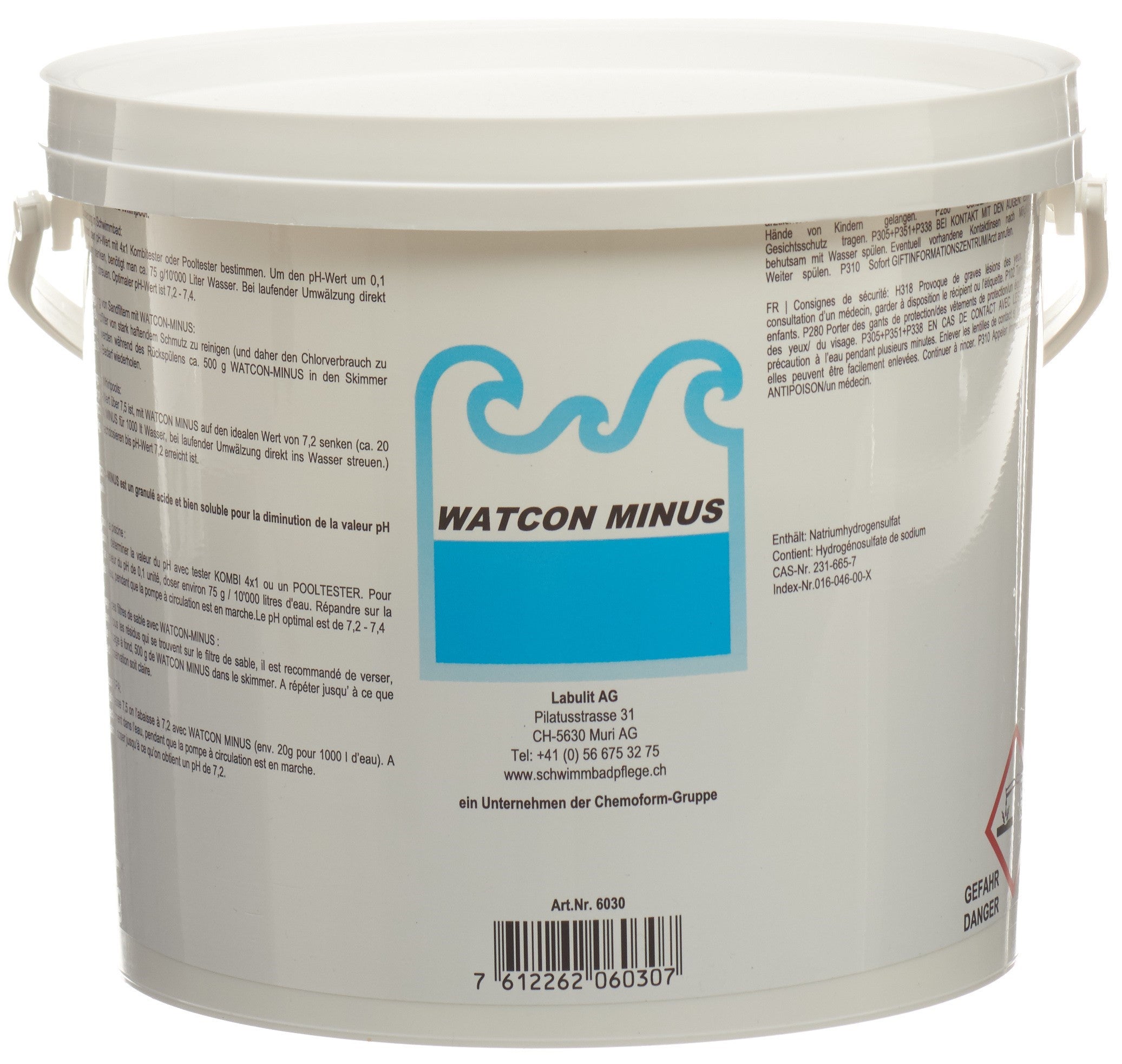 WATCON MINUS granulé acide 3 kg