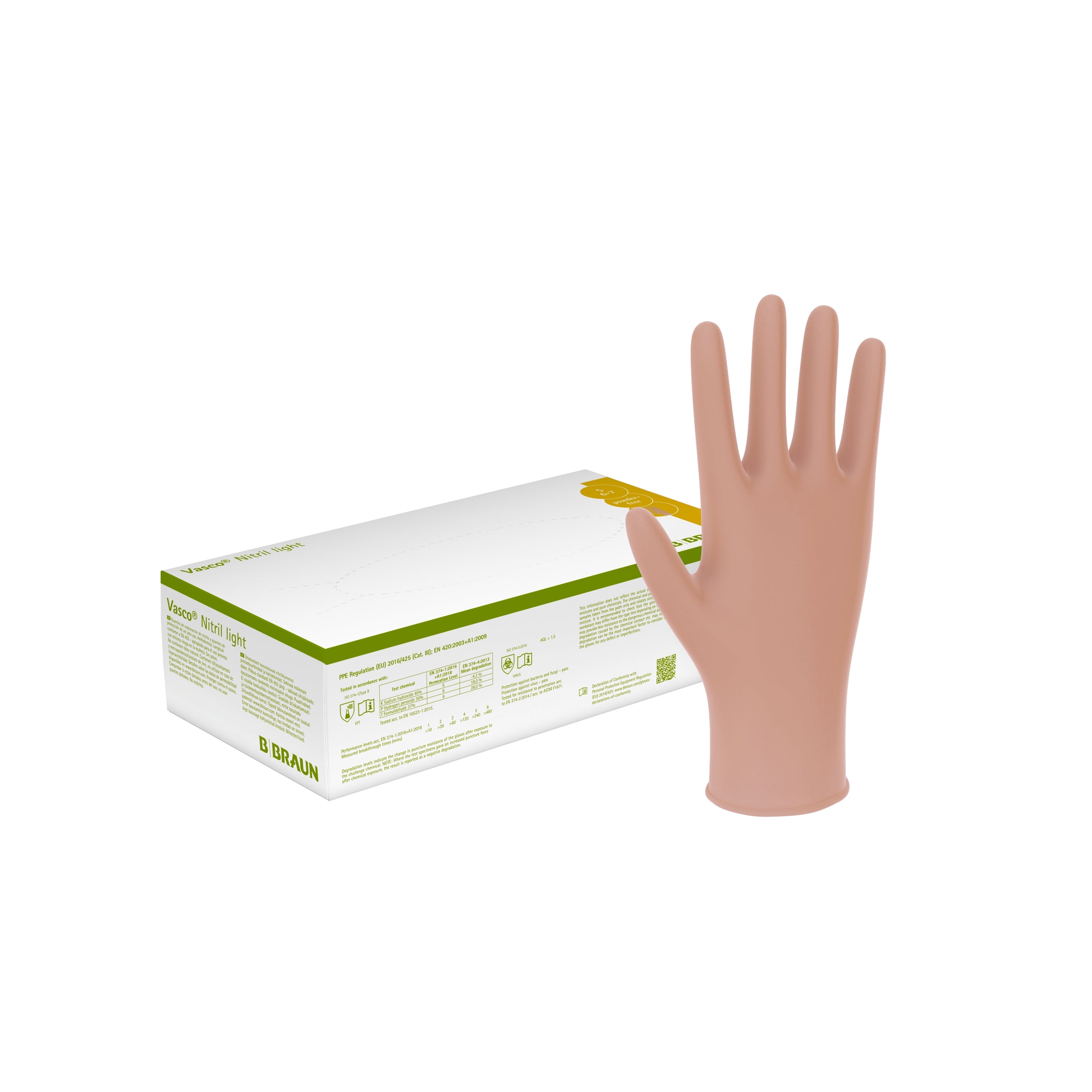 VASCO Nitril Light gant exam XL s latex 90 pce