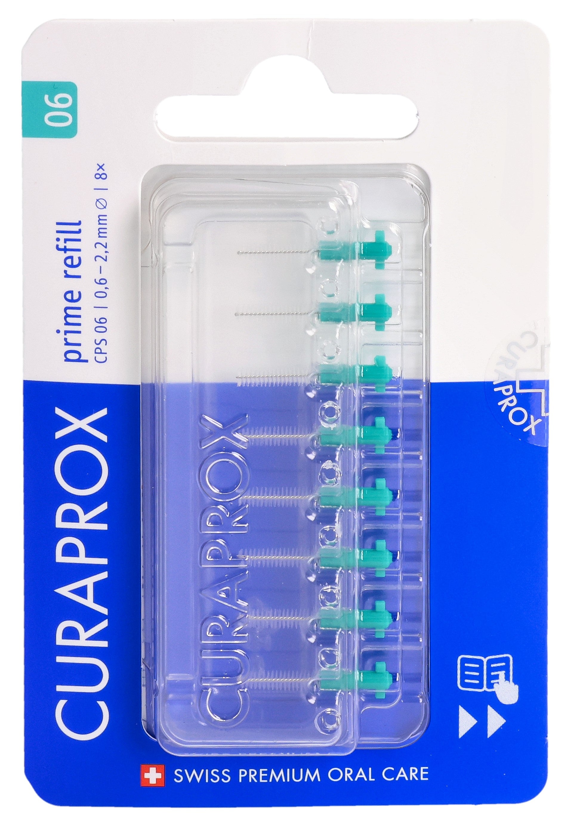 CURAPROX CPS 06 Brossettes Interdentaires Recharge 8 Pièces | Nettoyage Efficace