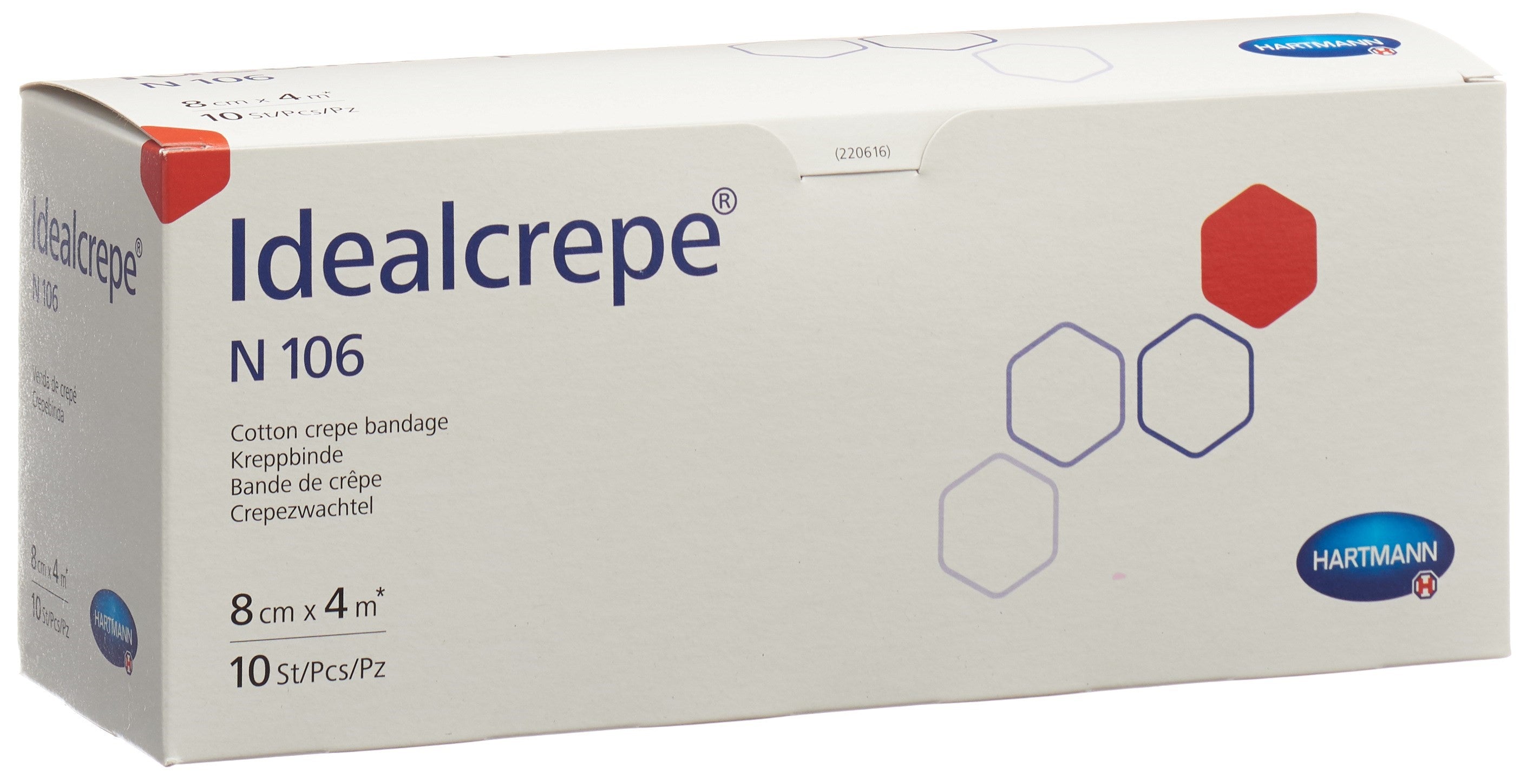 IVF Idealcrepe Bande de Crêpe Élastique 4m x 8cm | Lot de 10 Pièces