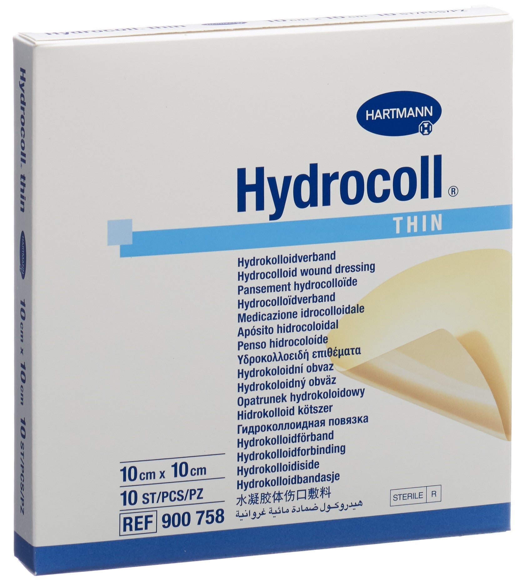 HYDROCOLL THIN Pansement Hydrocolloïde Fin 10x10cm 10 Pièces | Soin Plaie