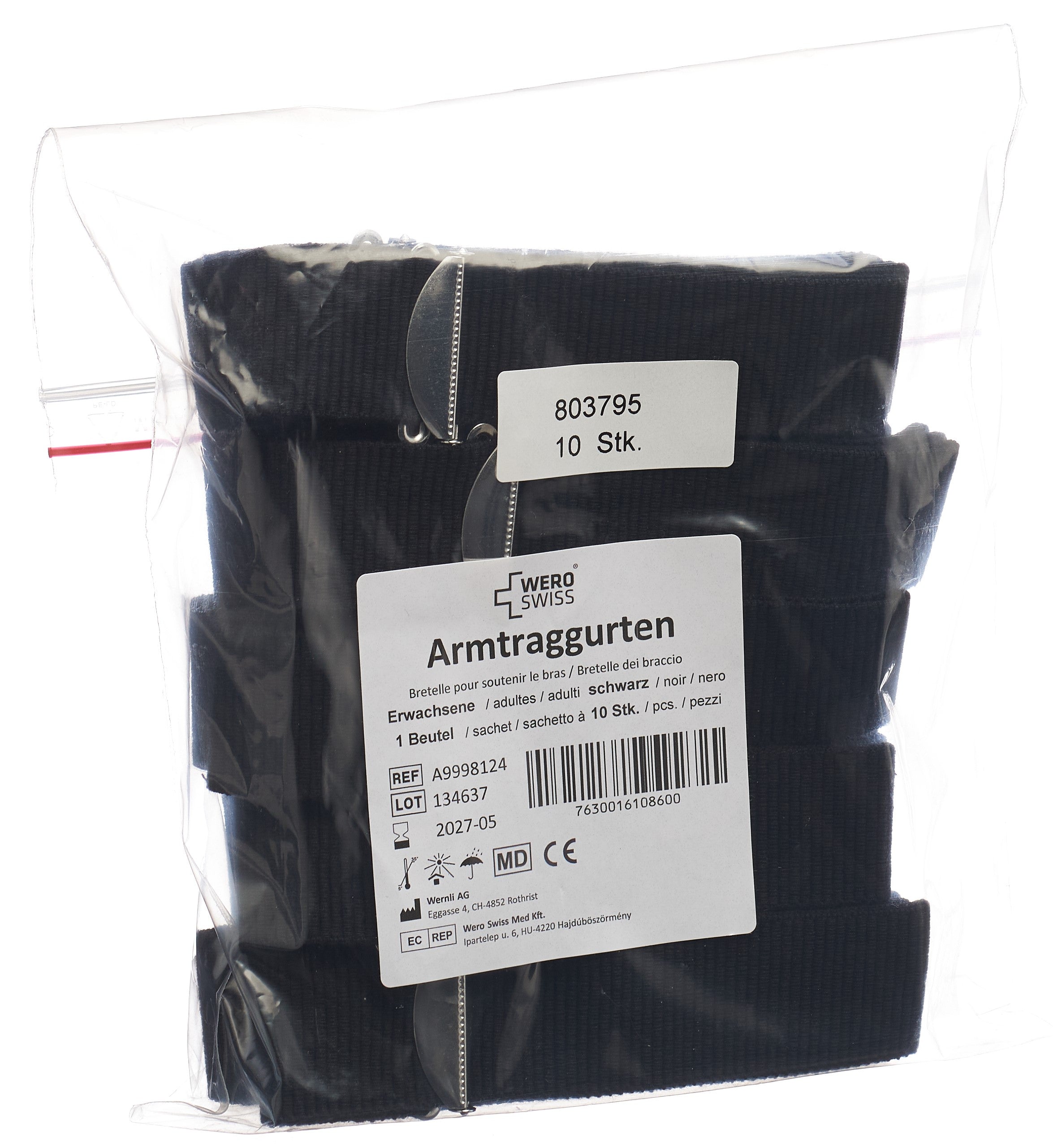 WERO SWISS bretelle adultes 35mm noir 10 pce