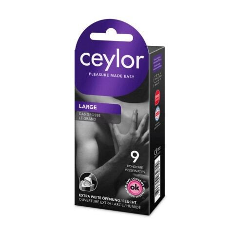 CEYLOR Large Préservatifs 9 Pièces | Protection Sûre et Confortable